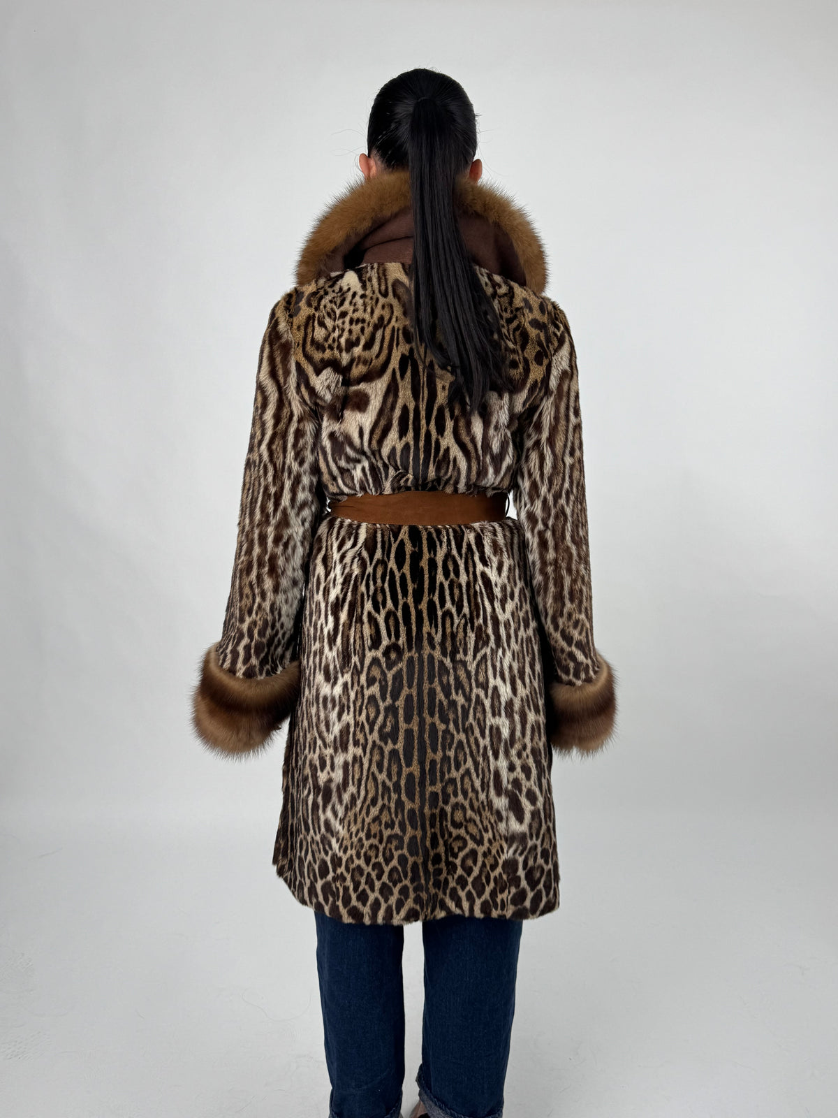 Cappotto in leopardo e zibellino N88
