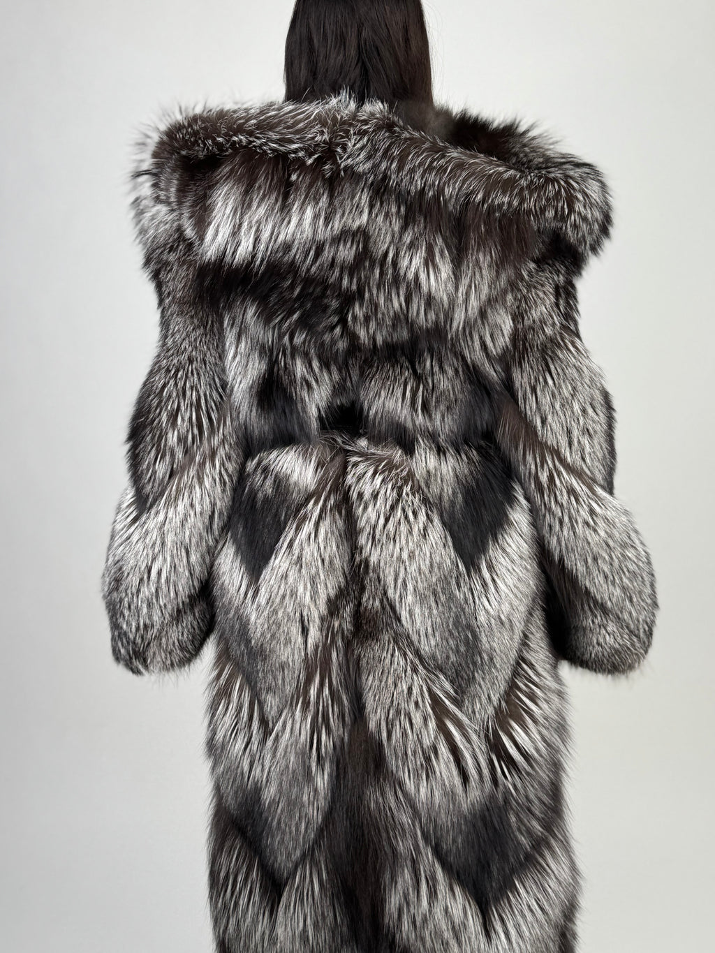 Cappotto in volpe argentata N786