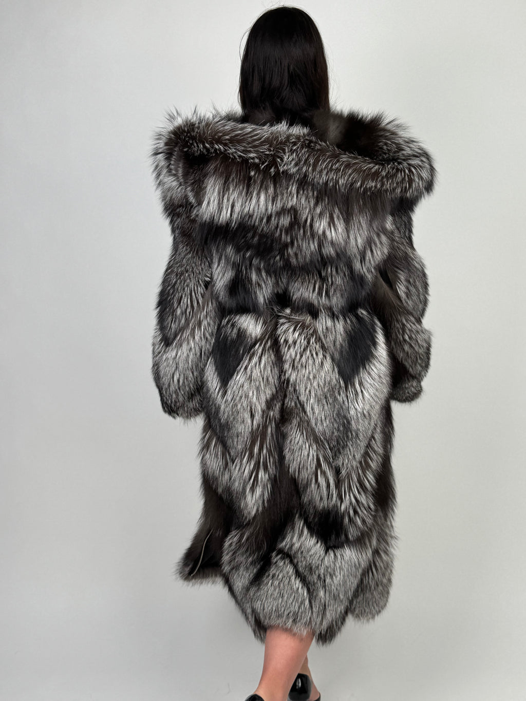 Cappotto in volpe argentata N786