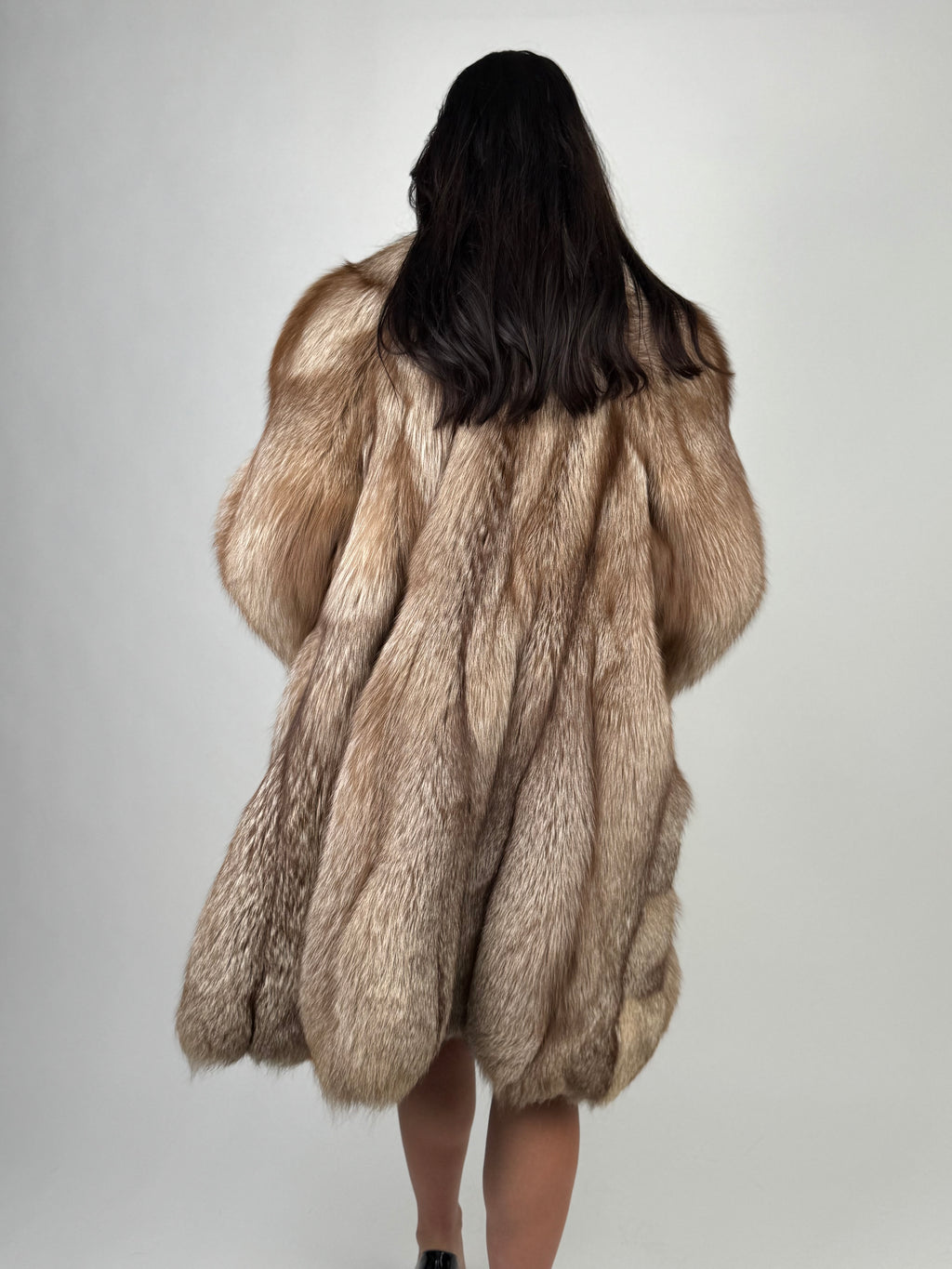 Cappotto in volpe caramel N791