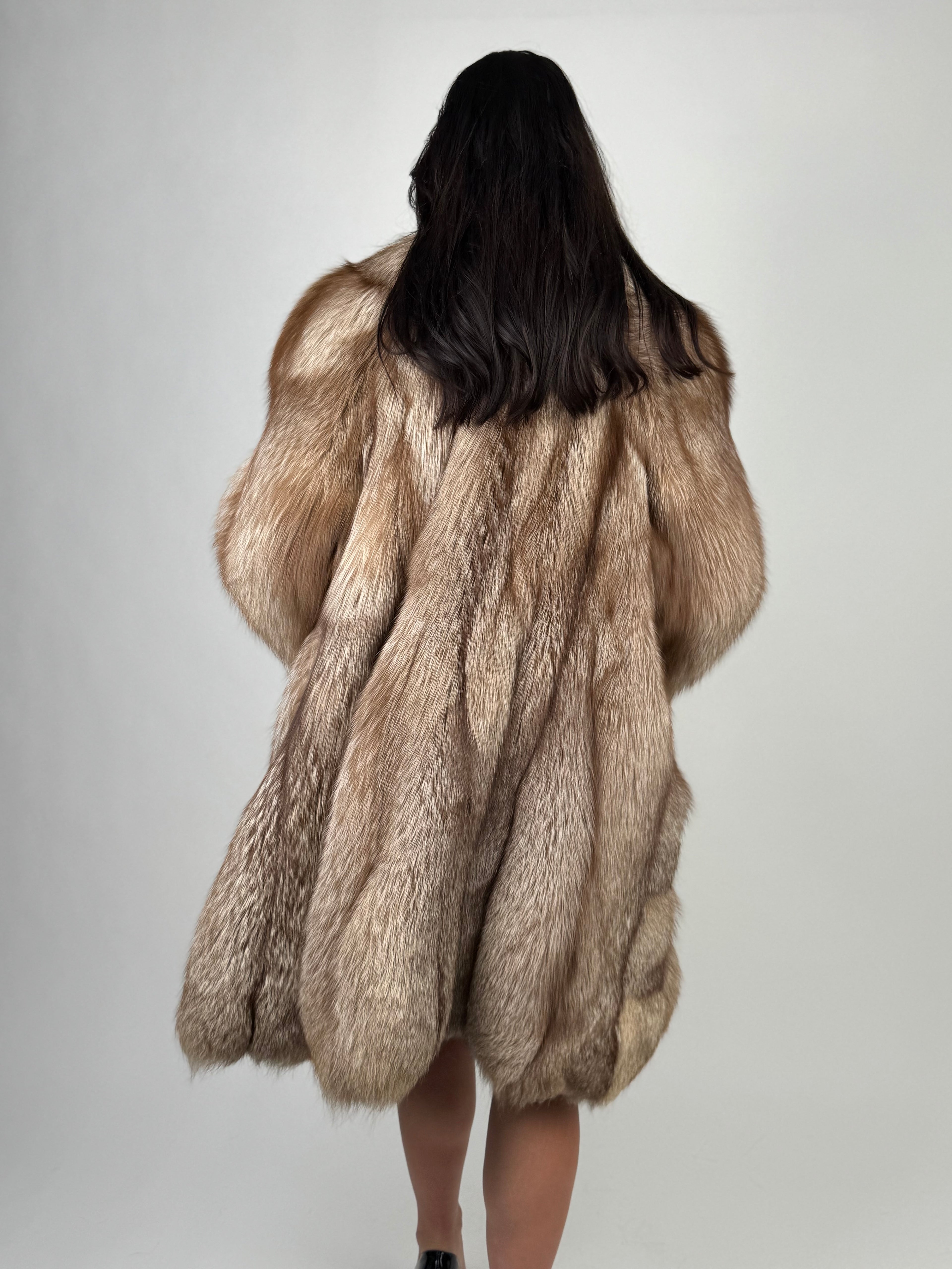 Cappotto in volpe caramel N791
