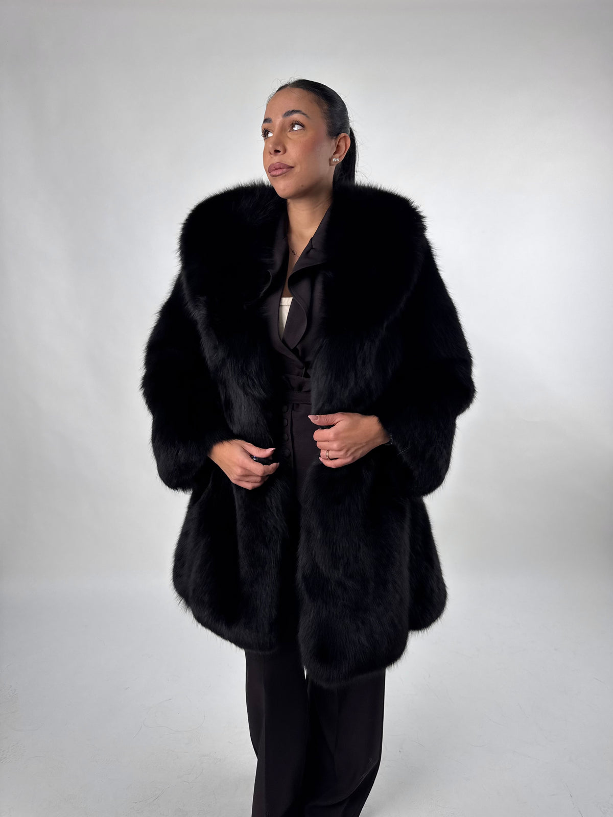 Giacca in volpe black N833