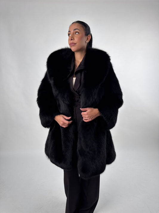 Giacca in volpe black N833