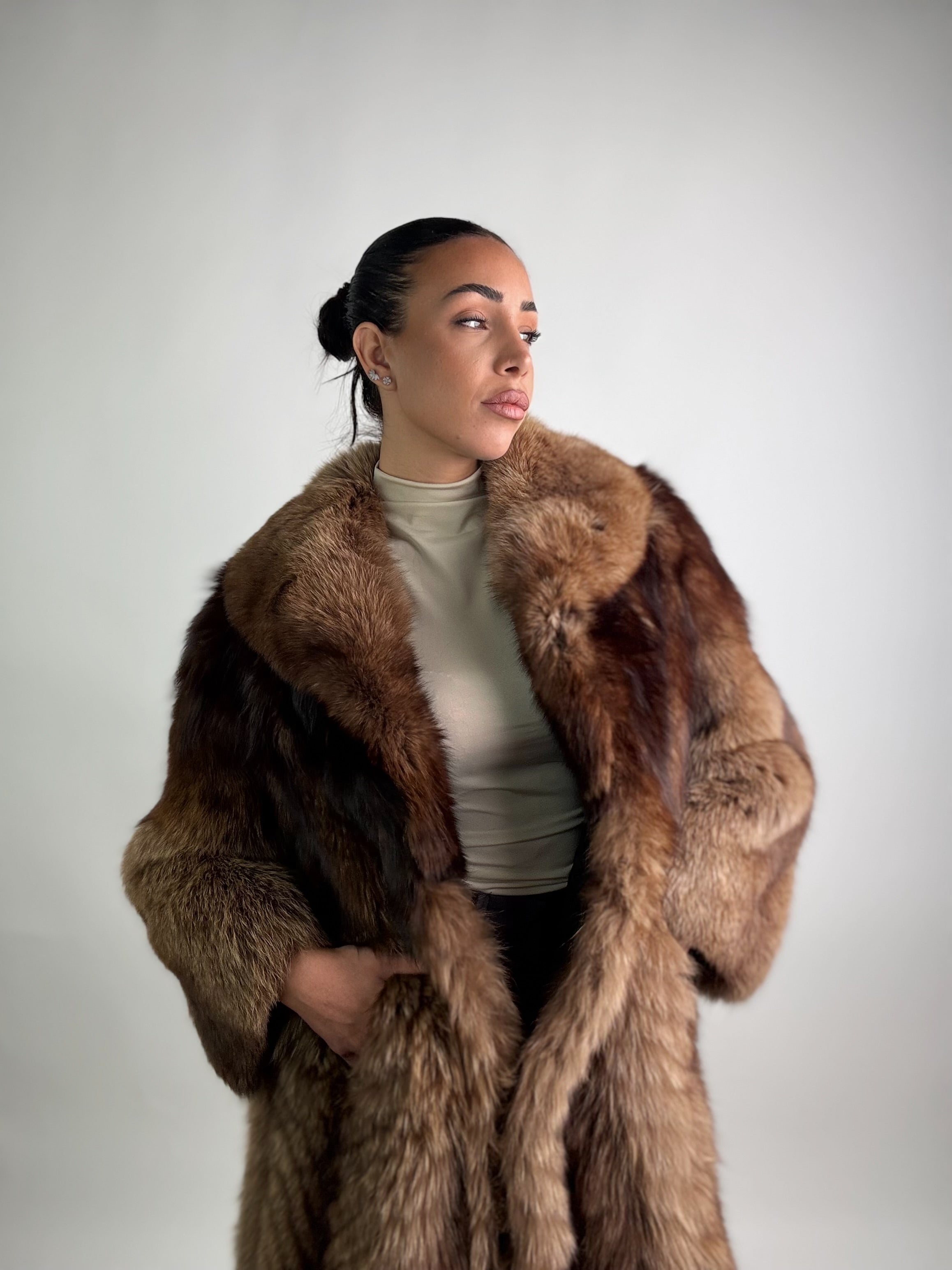 Cappotto in volpe della groenlandia N18