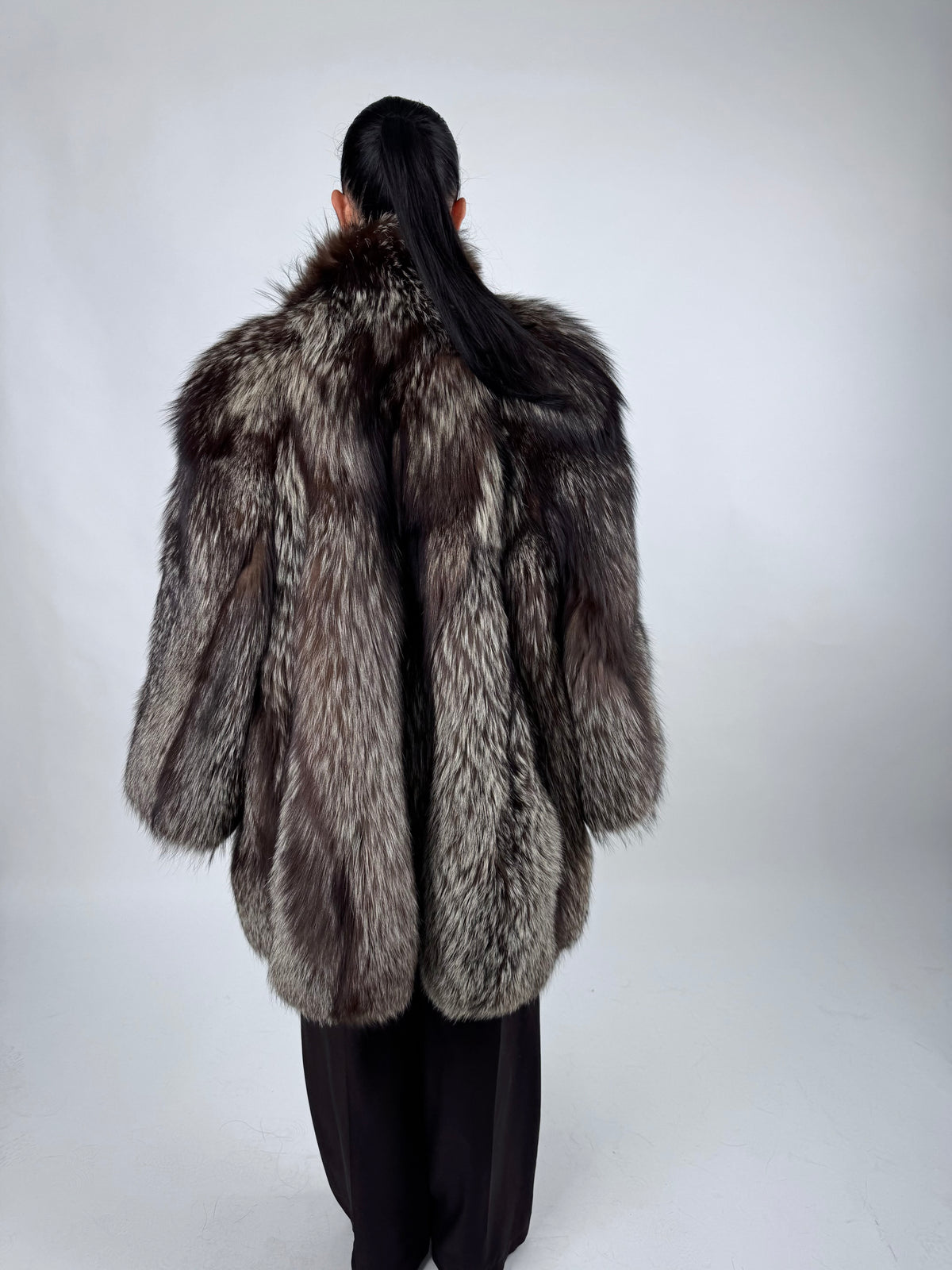 Giacca in volpe argentata N834