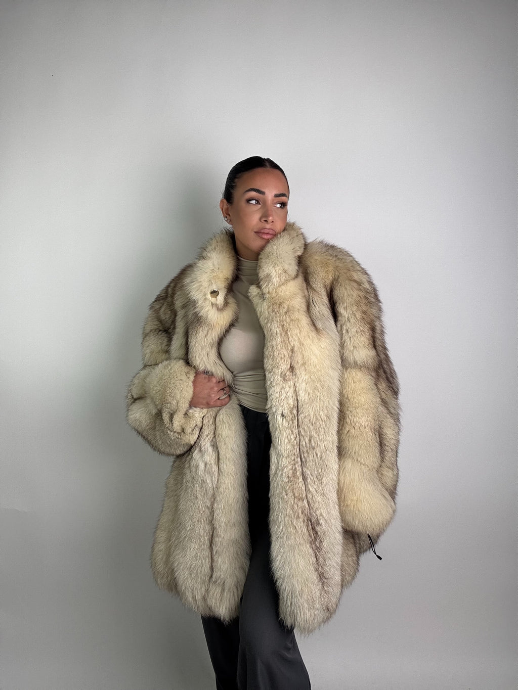 Giacca in volpe della groenlandia N23