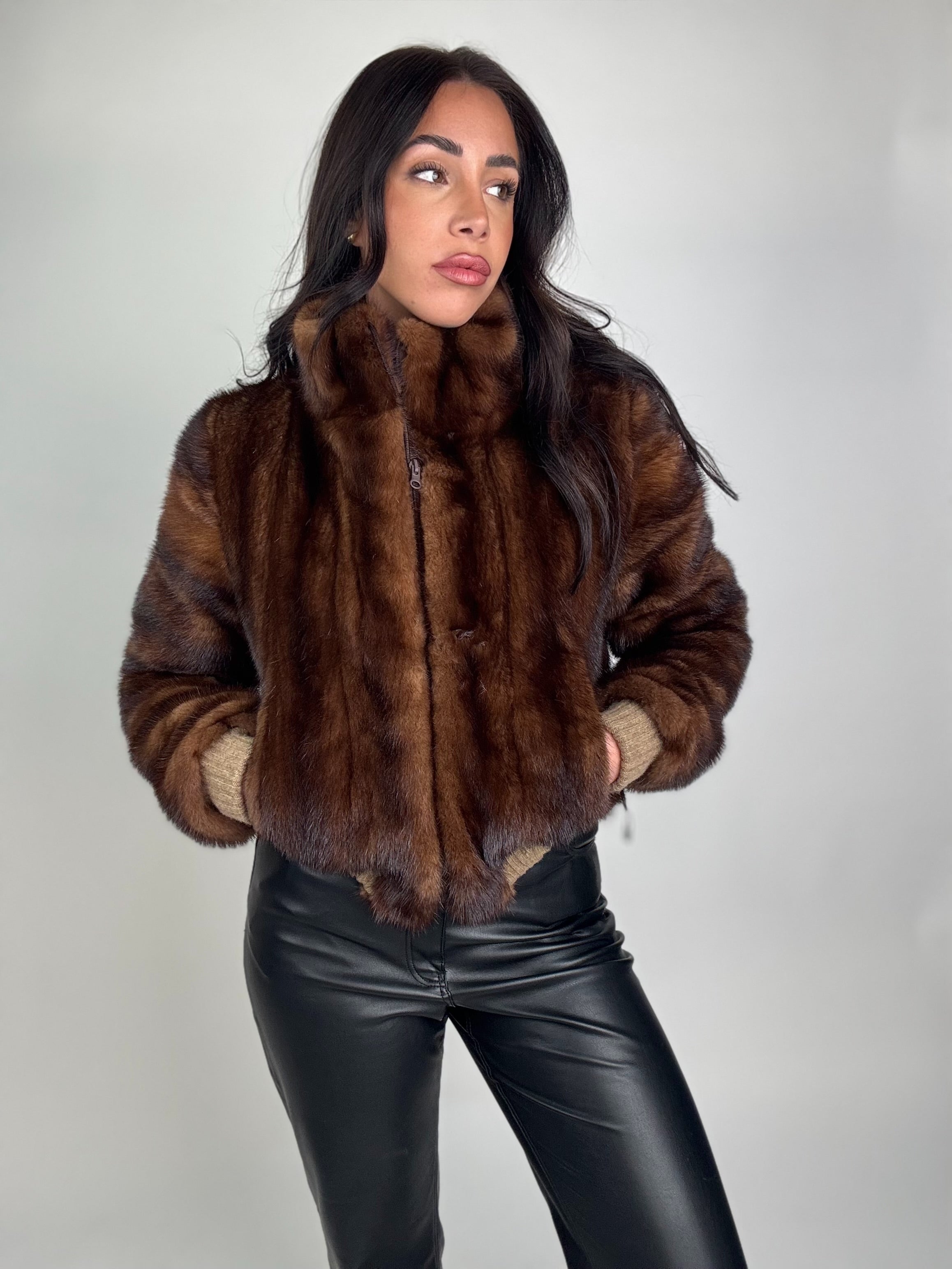 Mink Bomber Jacket