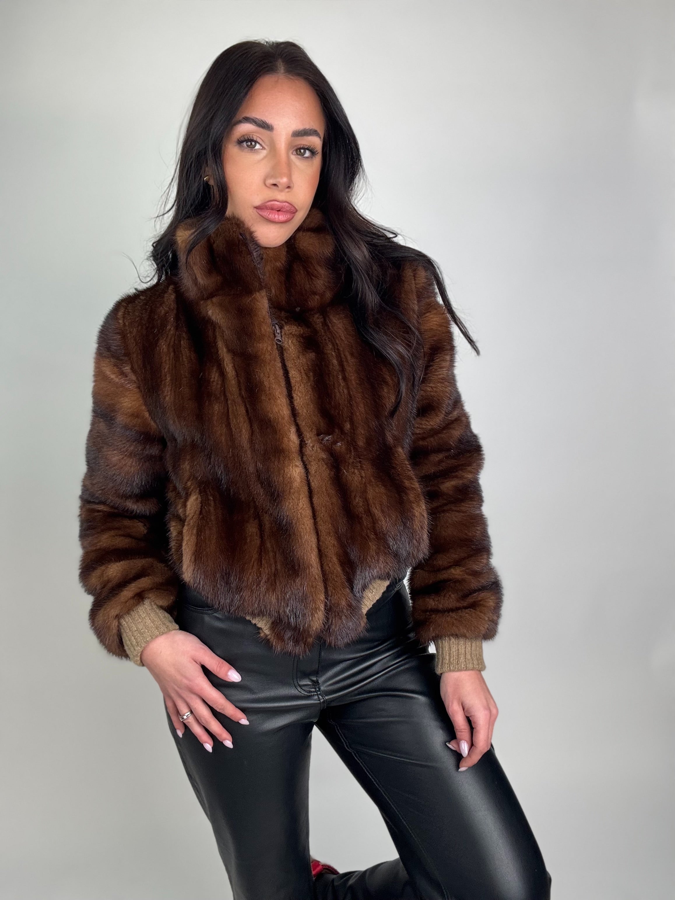 Mink Bomber Jacket