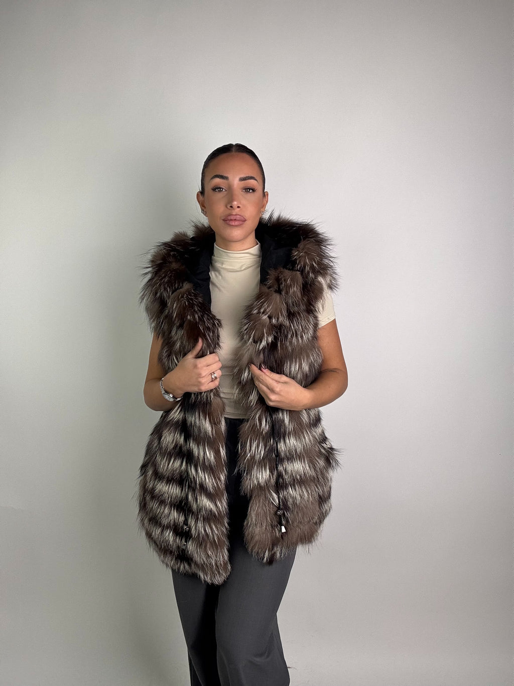 Smanicato in volpe argentata N25