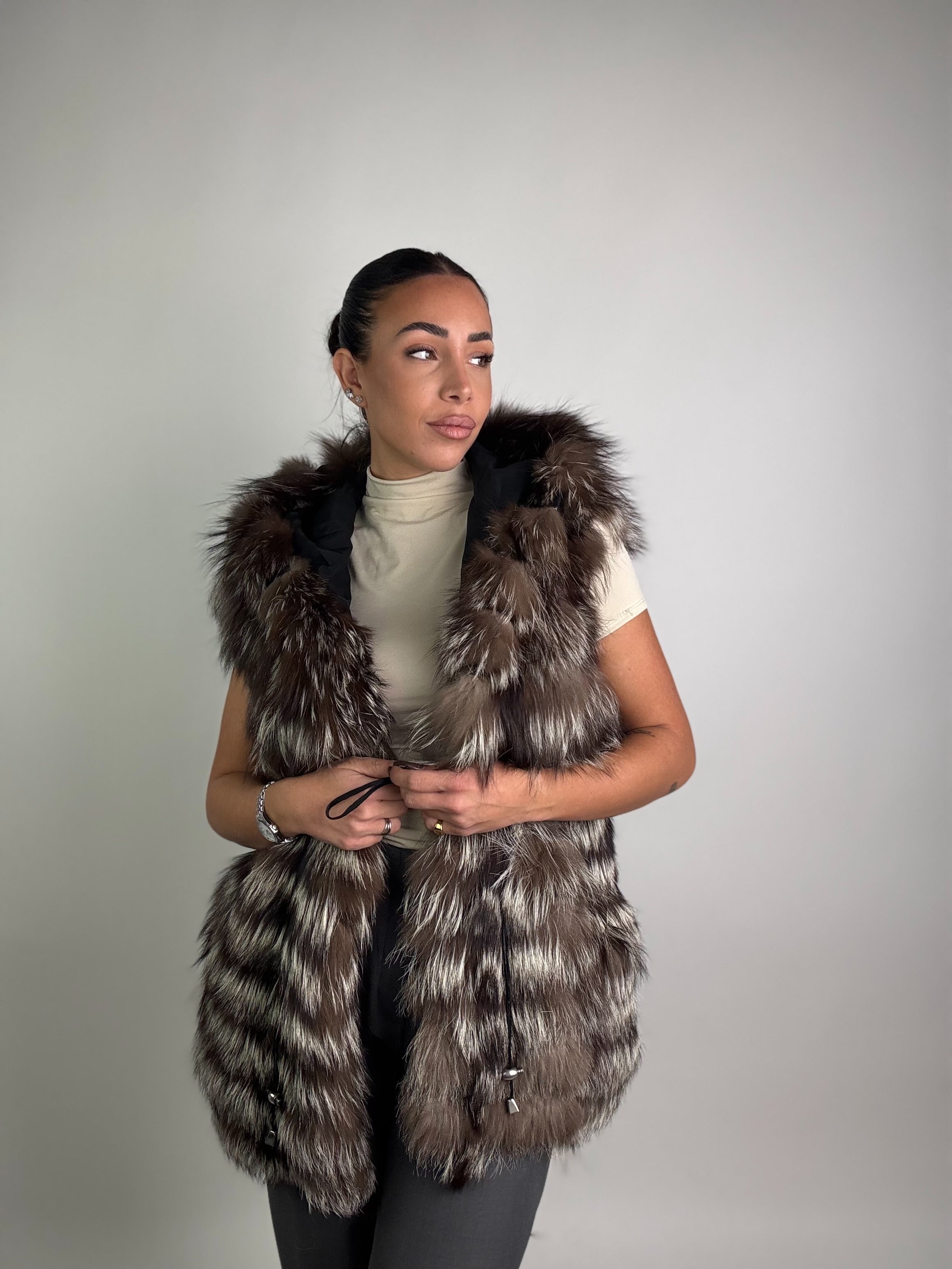 Smanicato in volpe argentata N25