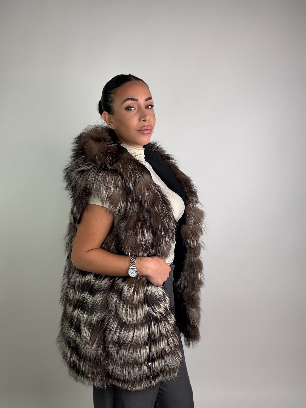 Smanicato in volpe argentata N25