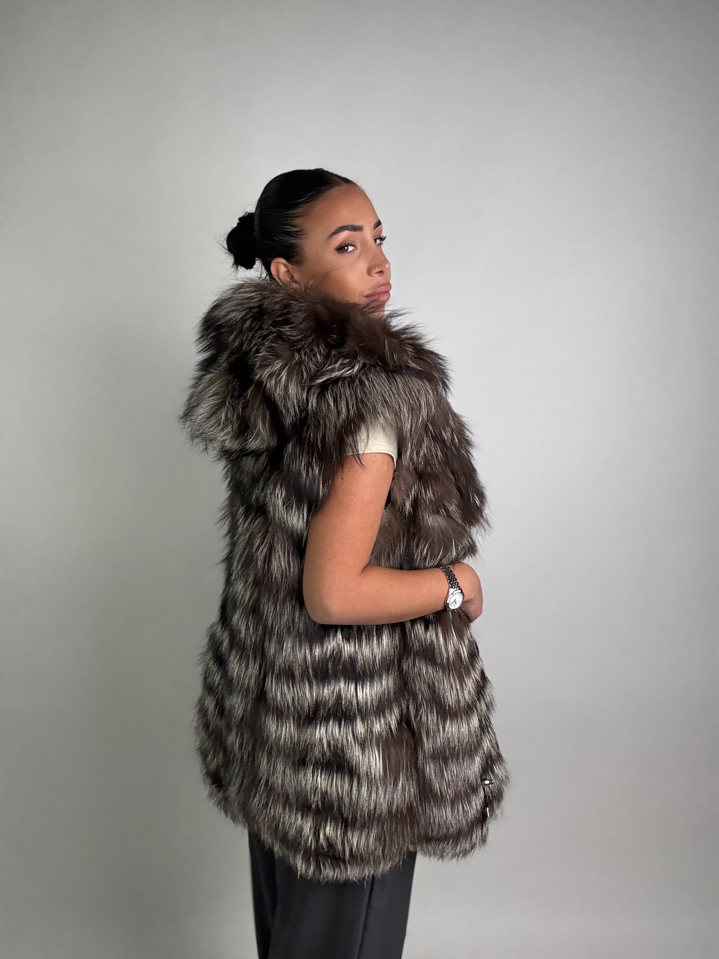 Smanicato in volpe argentata N25