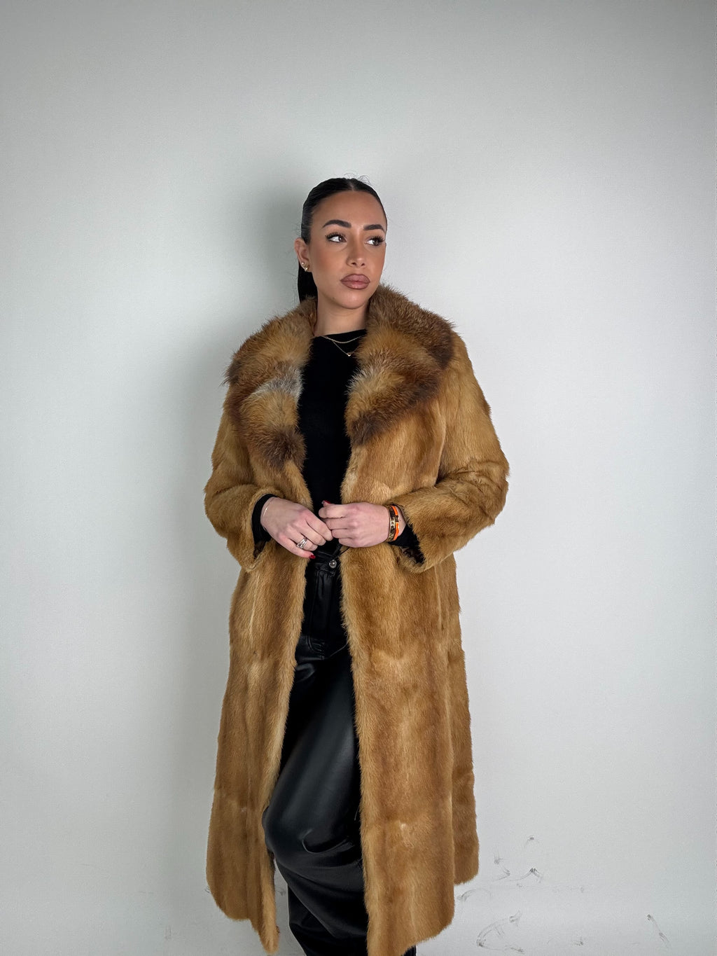 Cappotto in visone e volpe N522