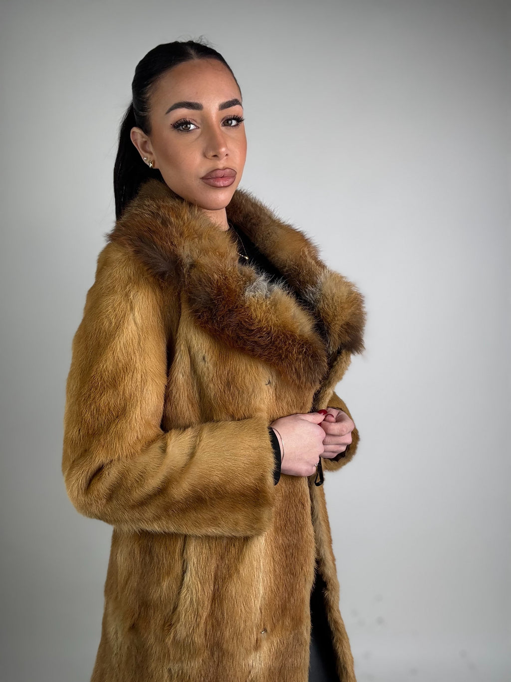 Cappotto in visone e volpe N522