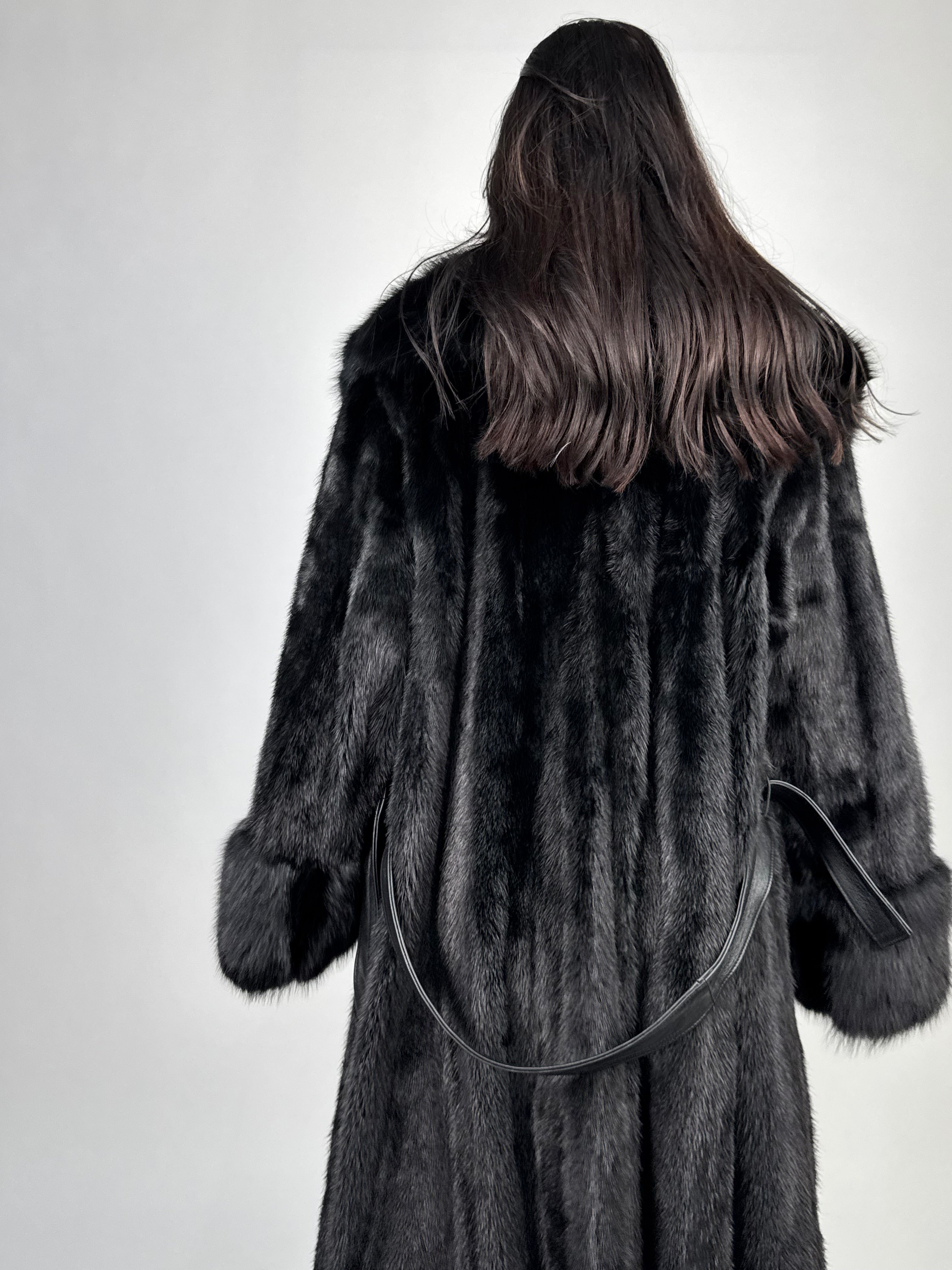 Cappotto in visone e zibellino N664