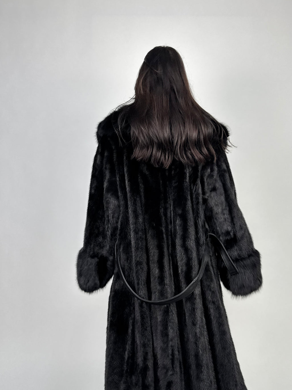 Cappotto in visone e zibellino N664