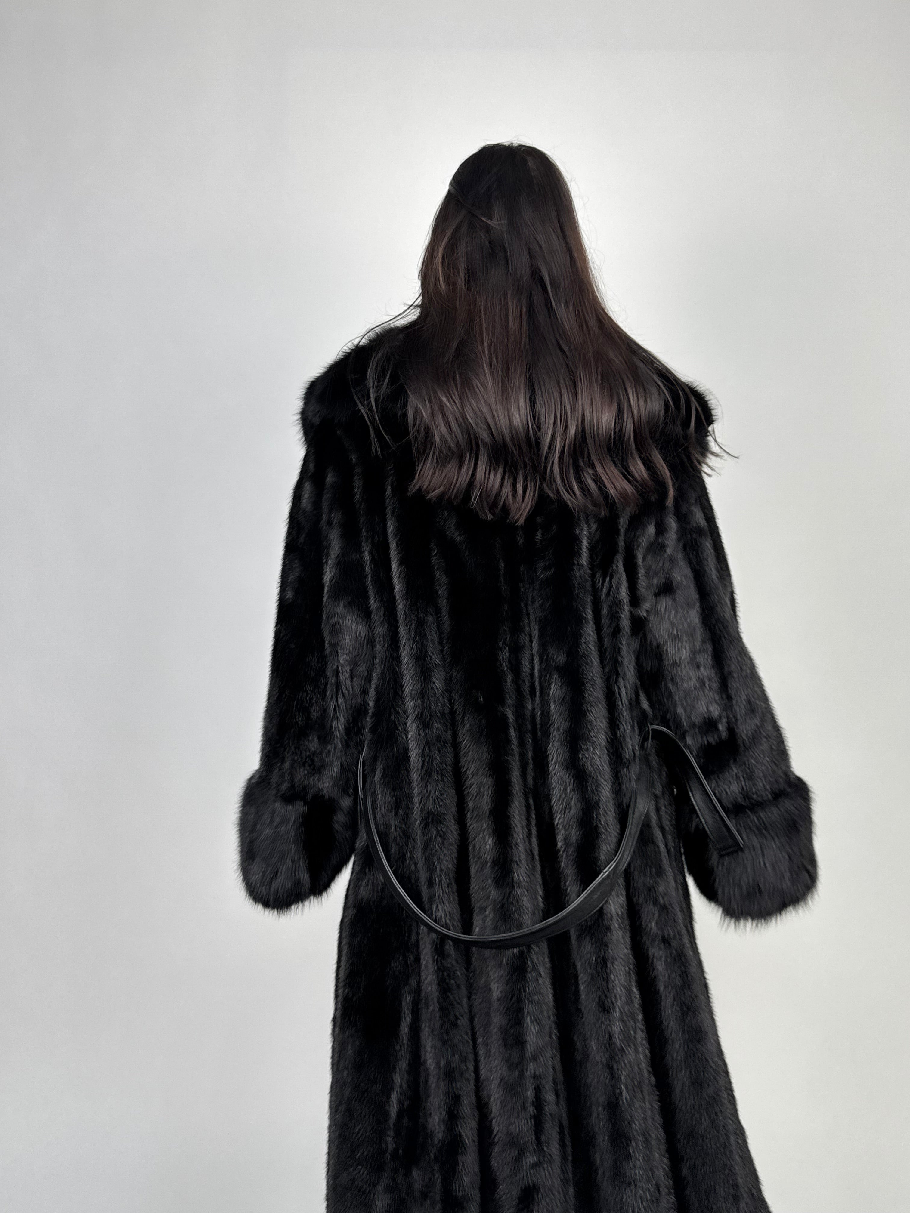 Cappotto in visone e zibellino N664