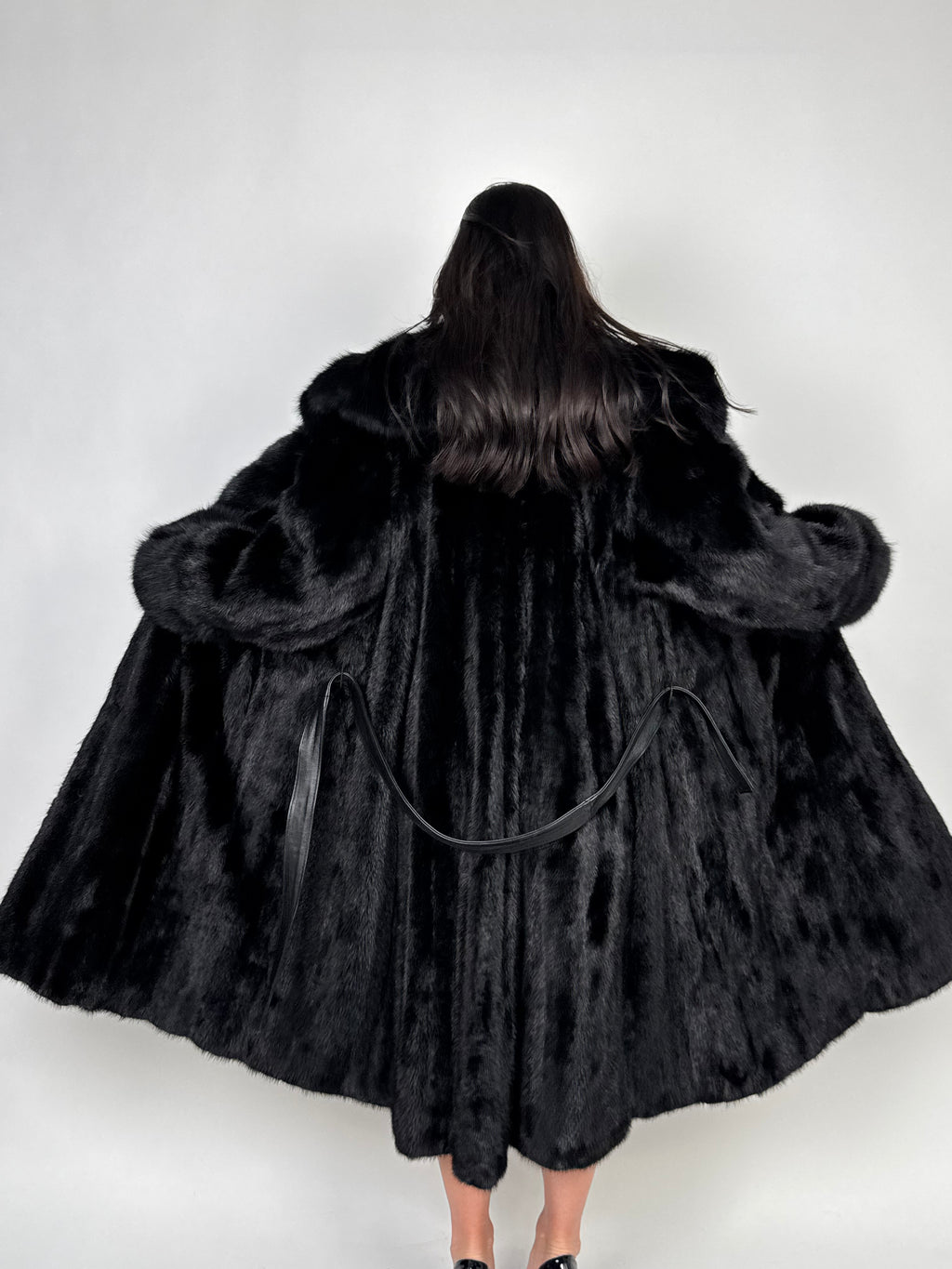 Cappotto in visone e zibellino N664