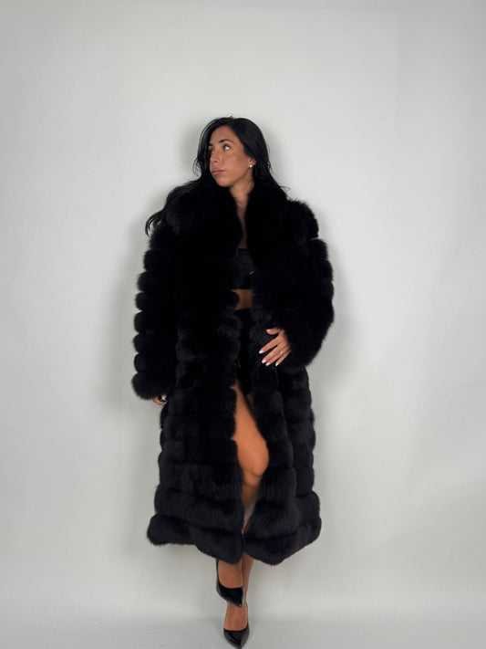 Cappotto in volpe black N102