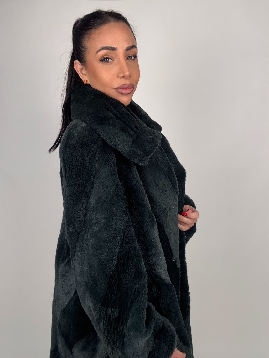 Cappotto in visone rasato N619