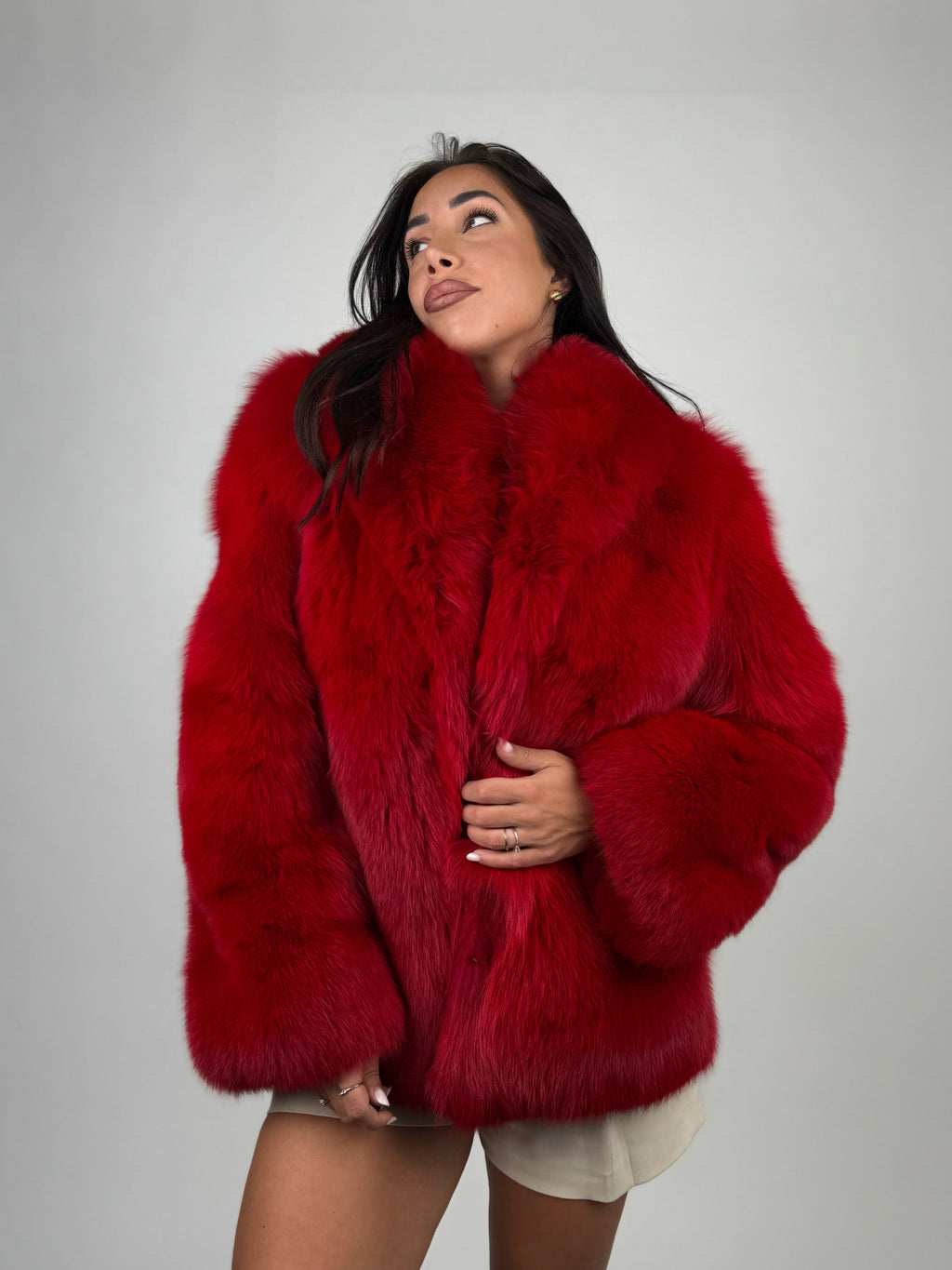 Giacca in volpe red N901