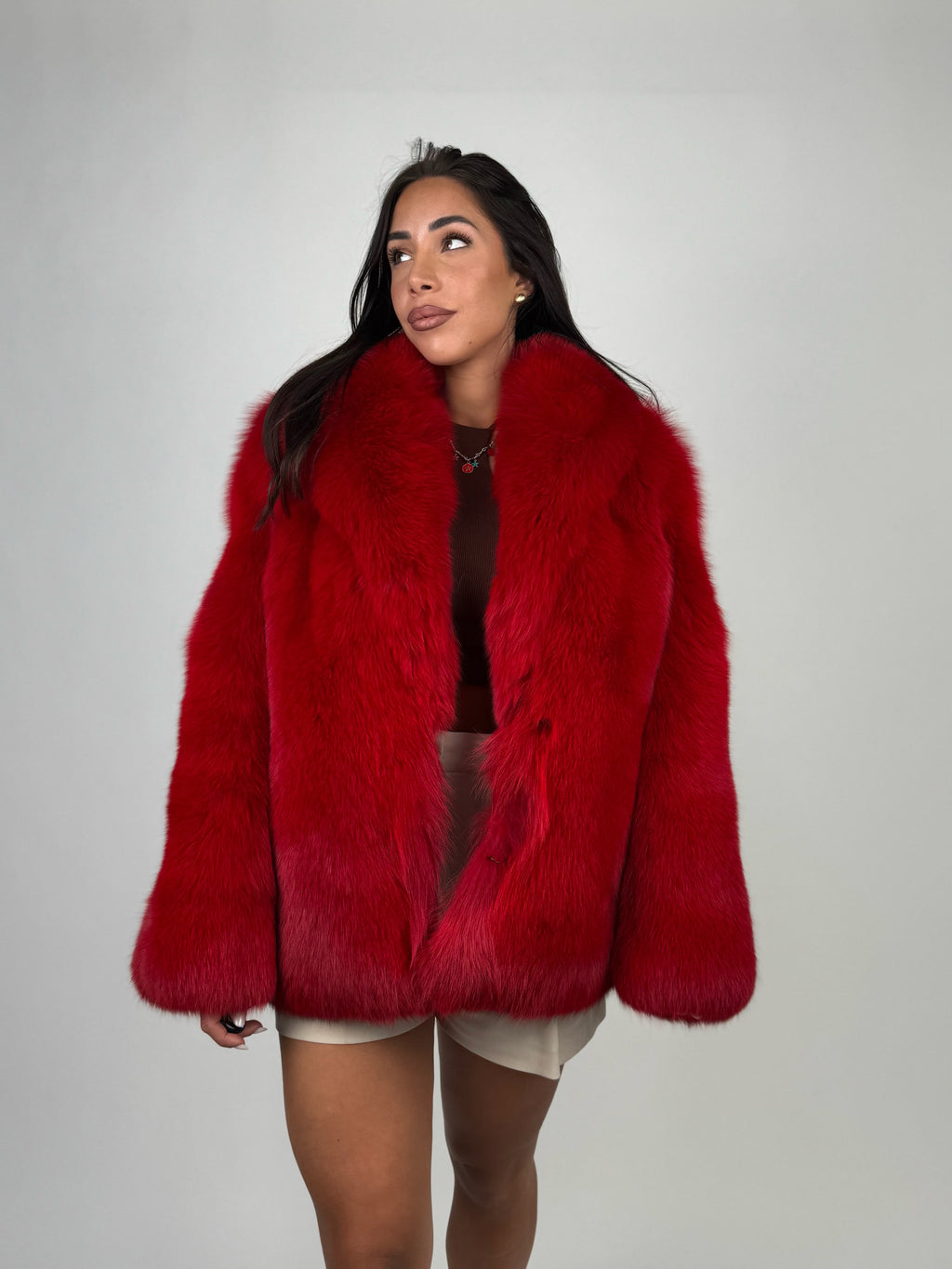Giacca in volpe red N901