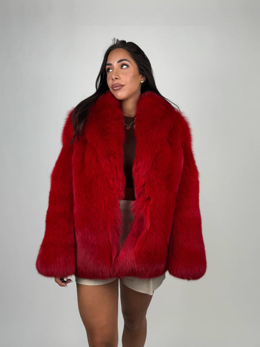 Giacca in volpe red N901