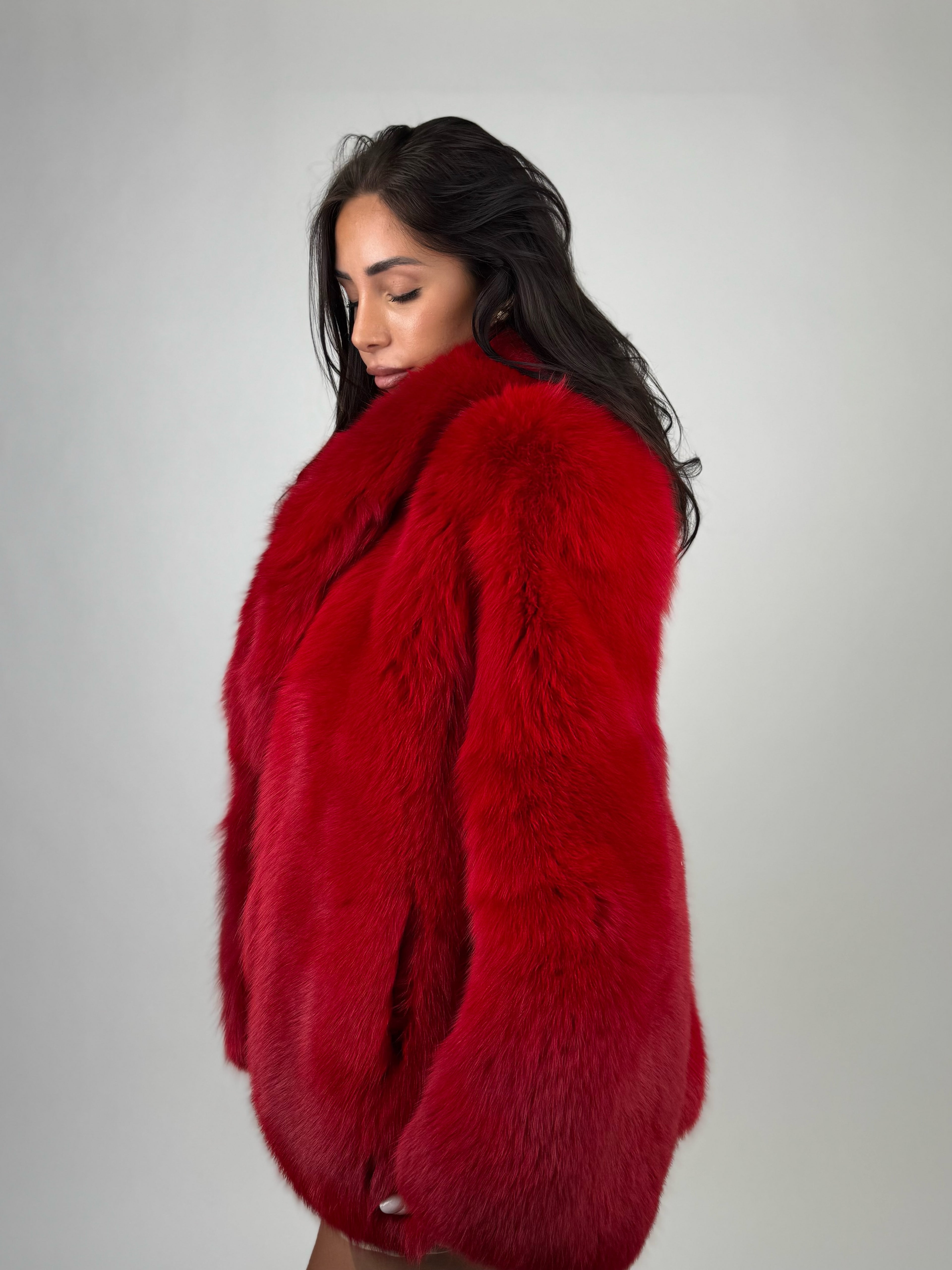 Giacca in volpe red N901