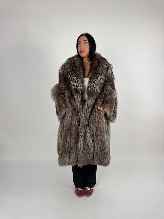 Cappotto in volpe argentata N839