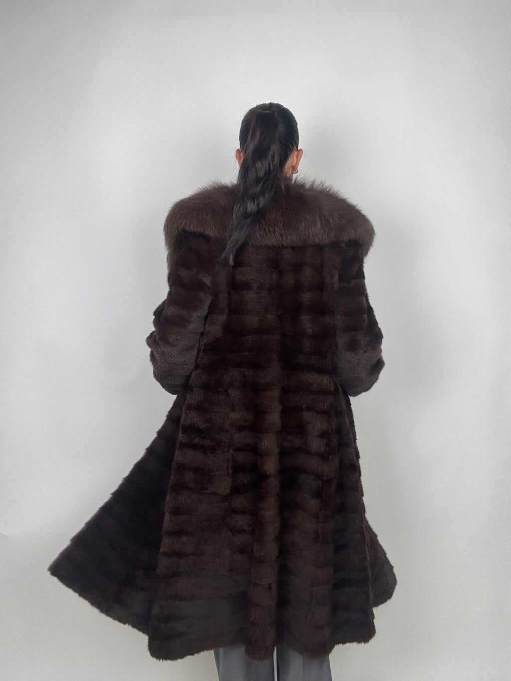 Cappotto in visone e volpe N516