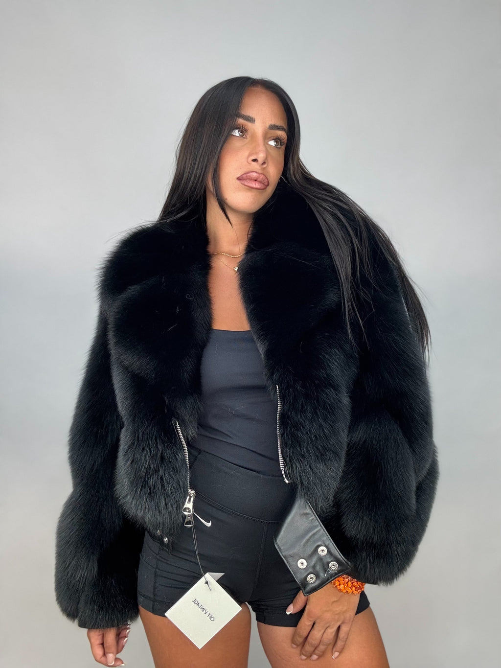 Bomber in volpe total black