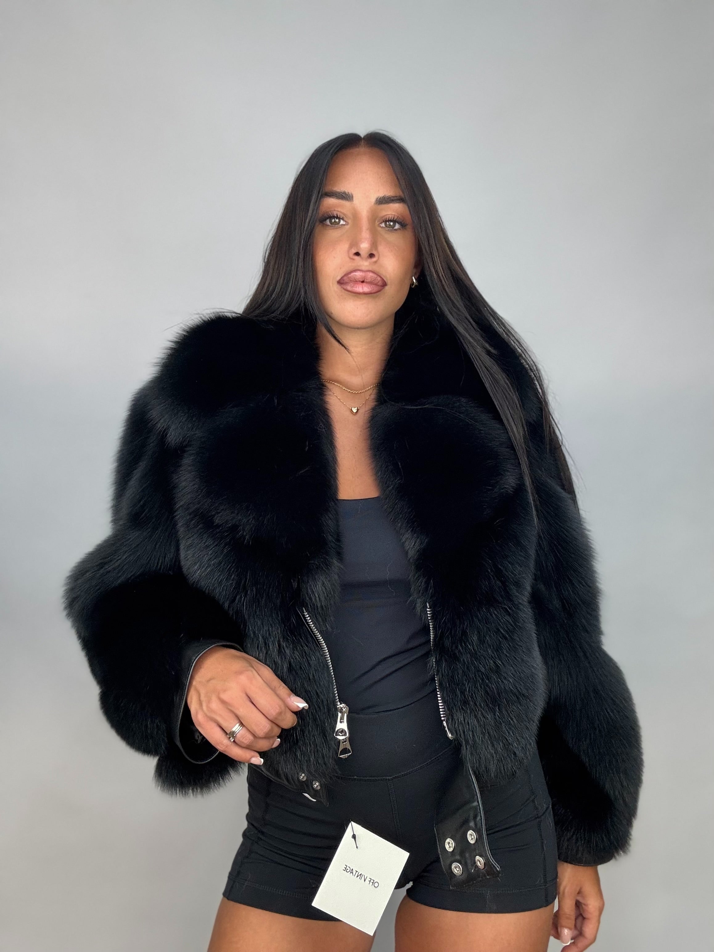 Bomber in volpe total black