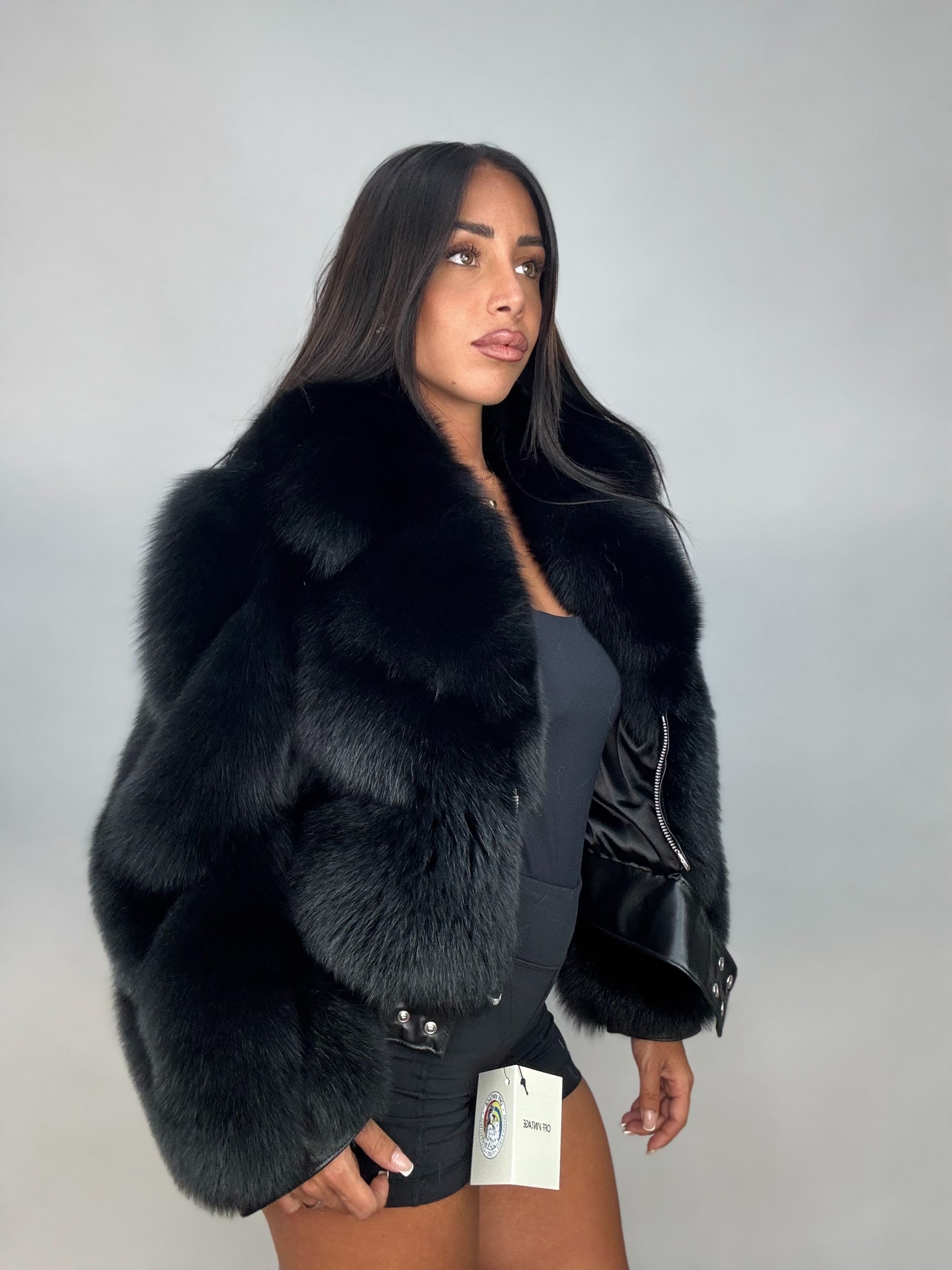 Bomber in volpe total black