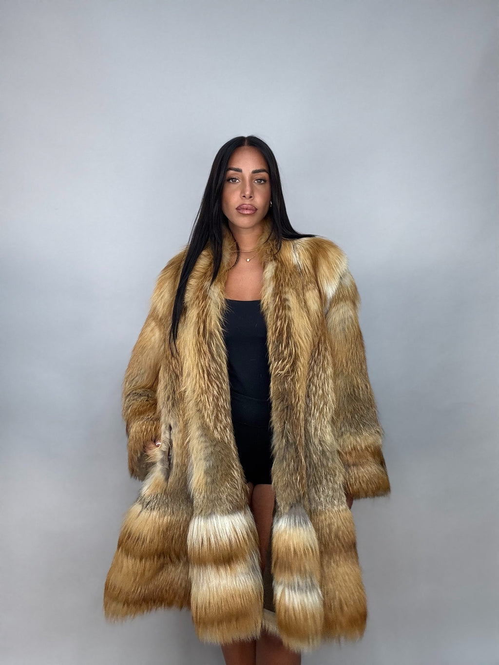 Cappotto in volpe golden