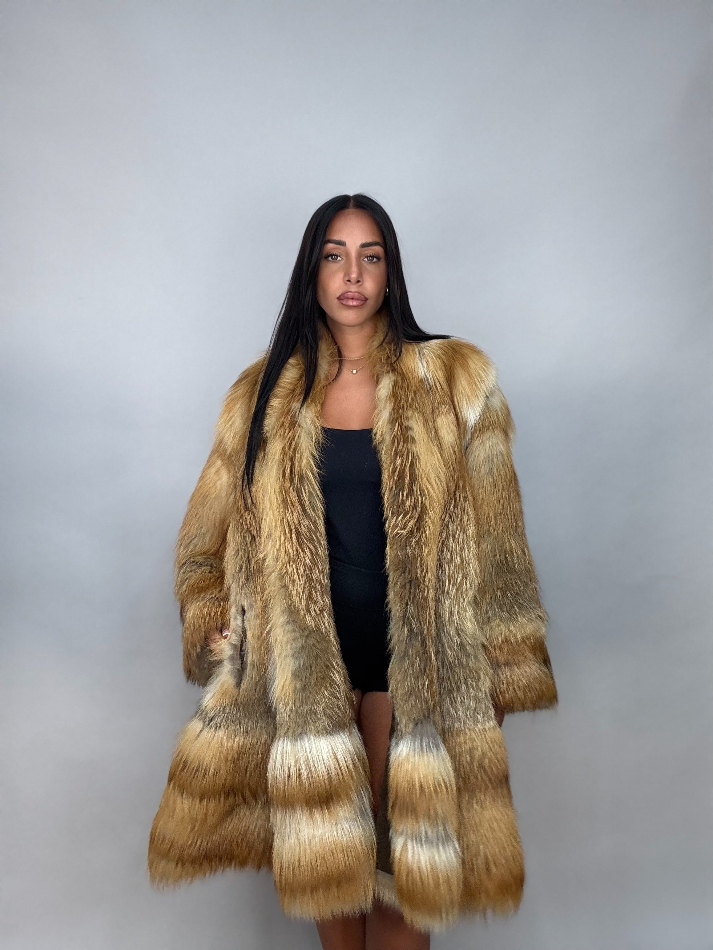 Cappotto in volpe golden