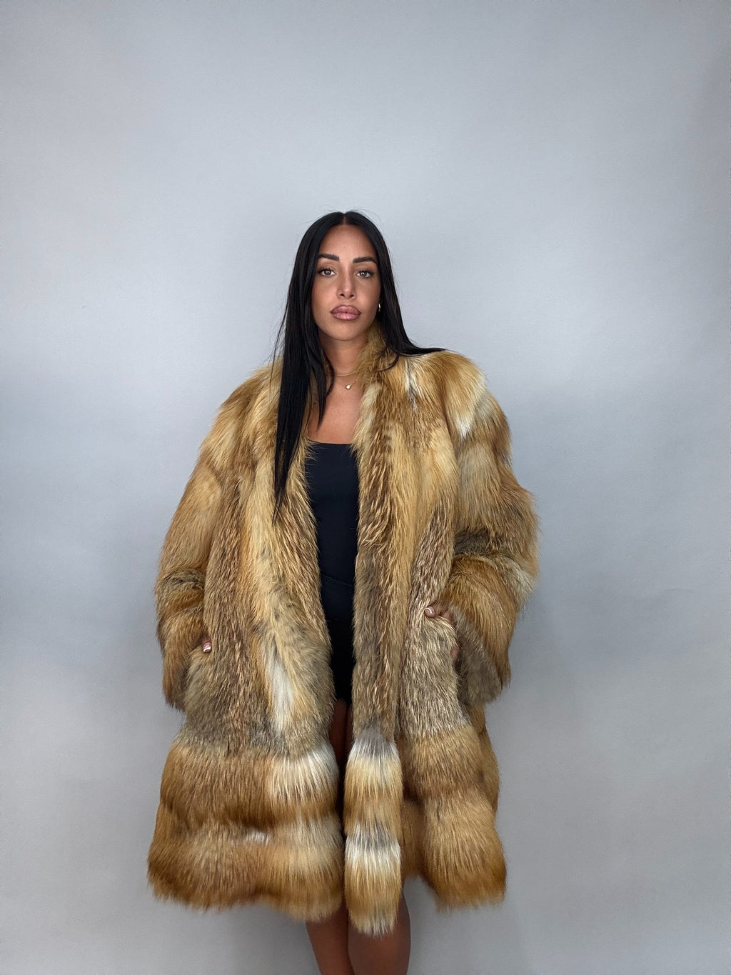 Cappotto in volpe golden