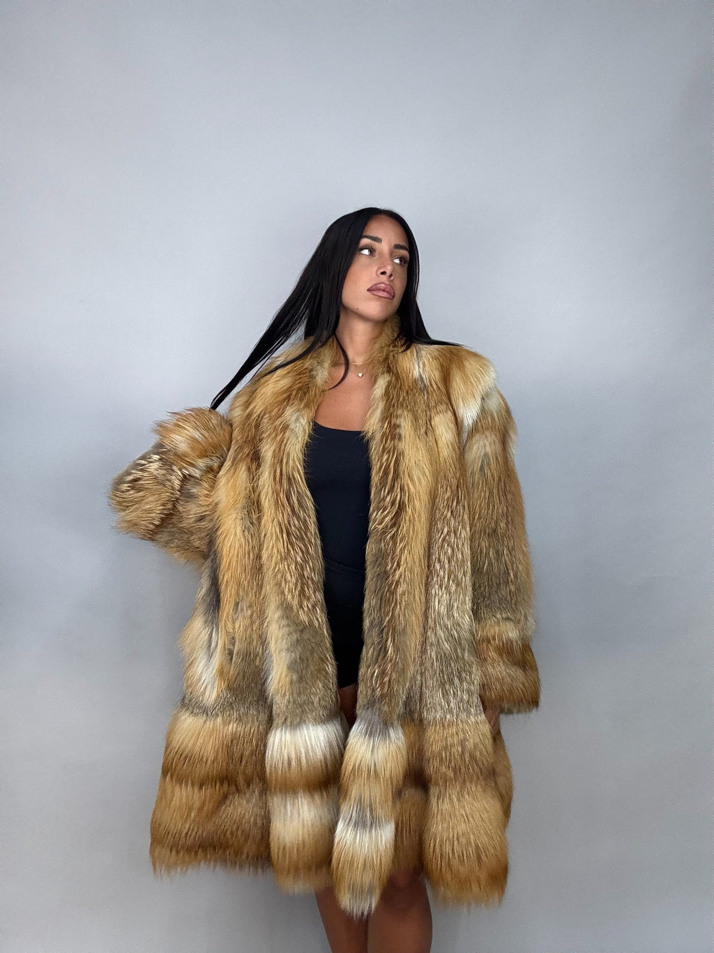 Cappotto in volpe golden