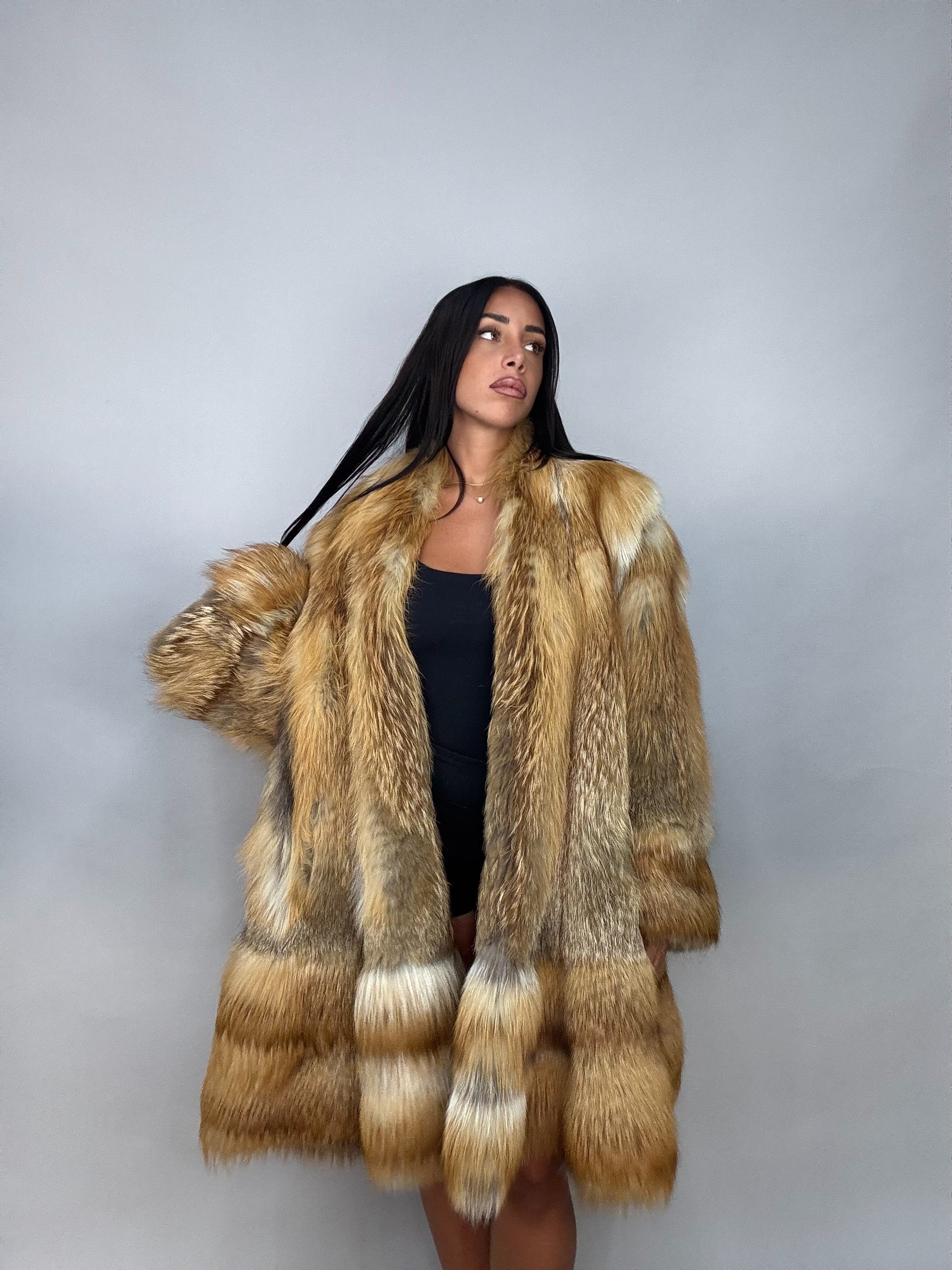 Cappotto in volpe golden