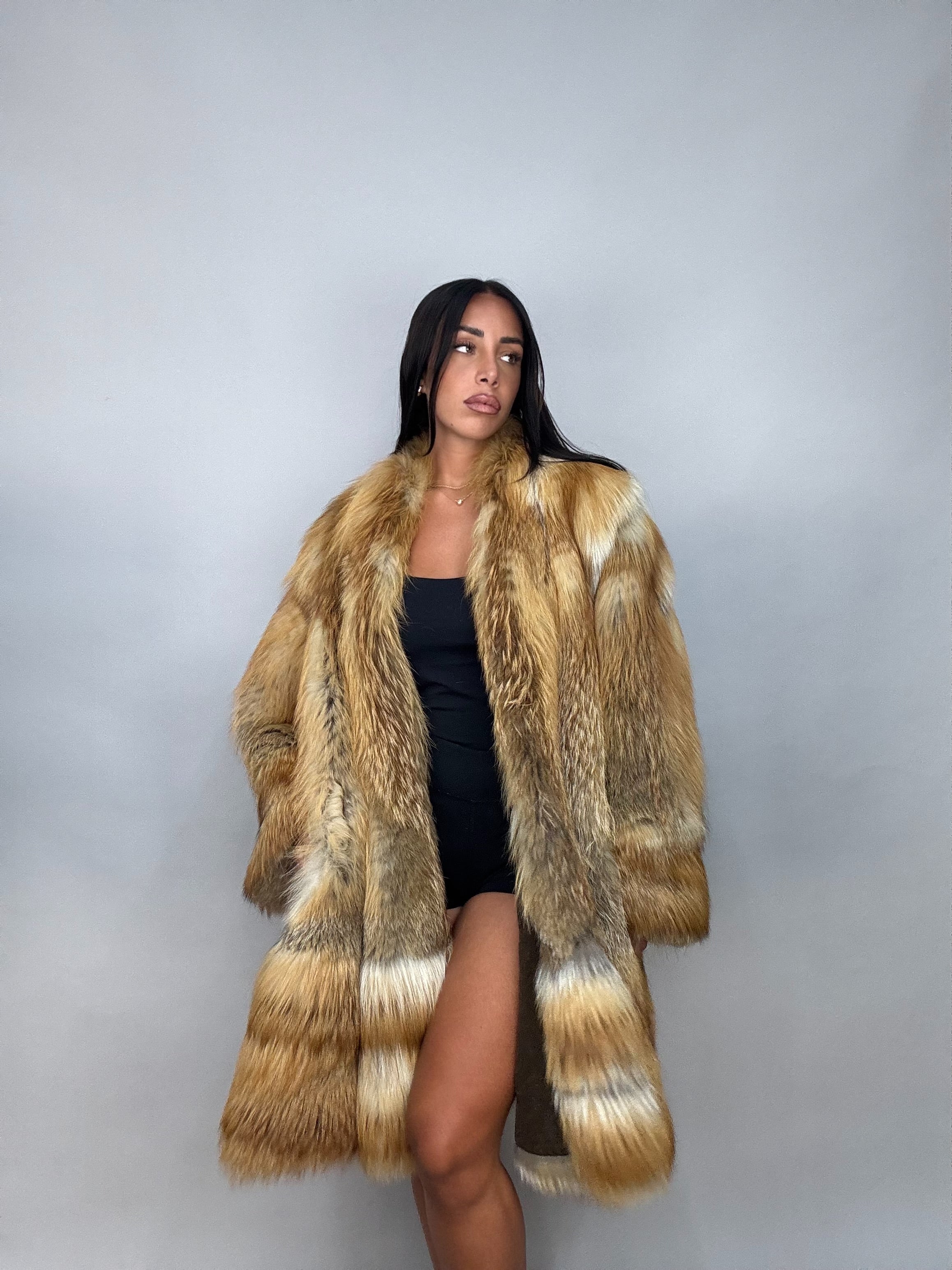 Cappotto in volpe golden