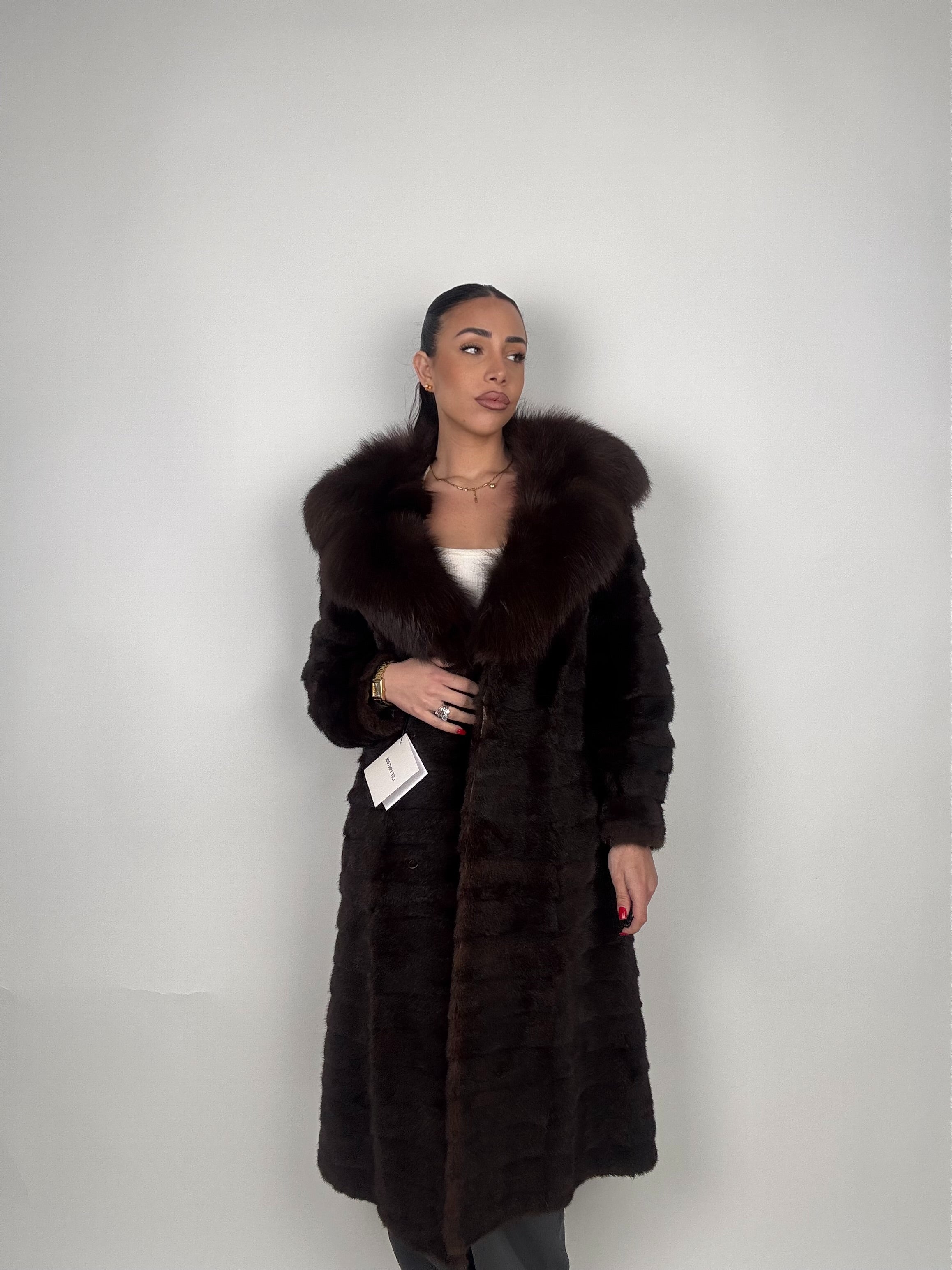 Cappotto in visone e volpe N516