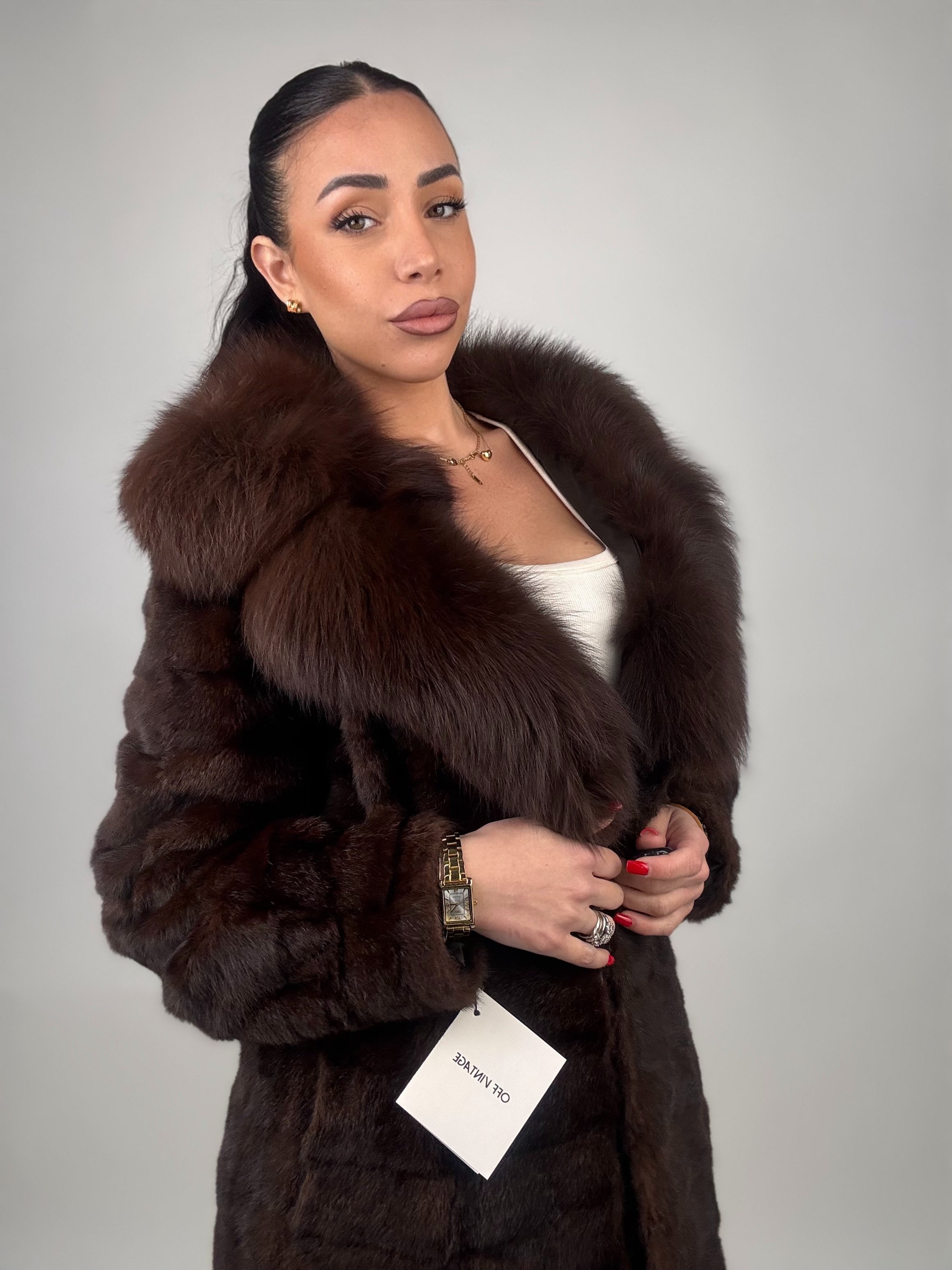 Cappotto in visone e volpe N516