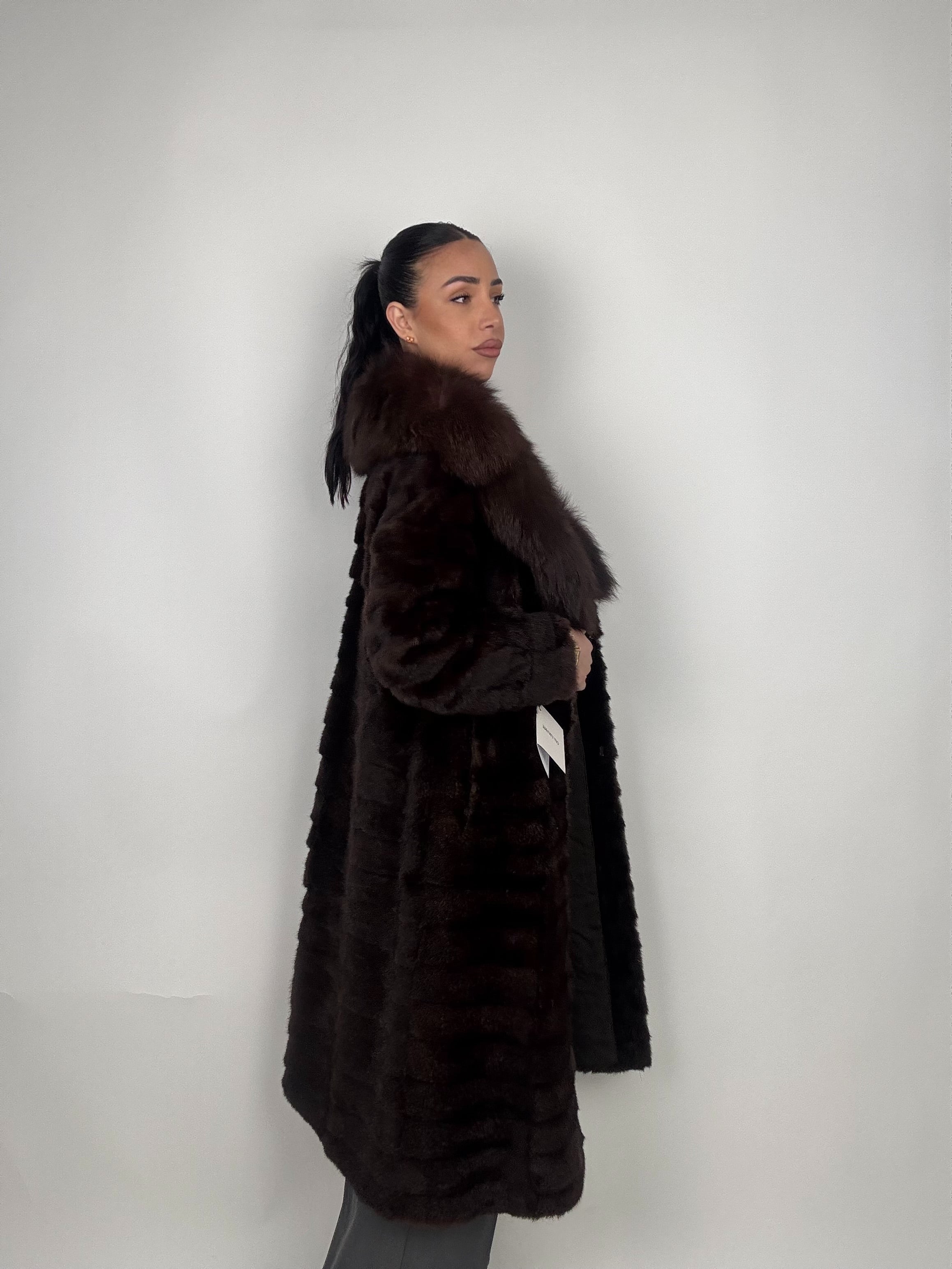 Cappotto in visone e volpe N516