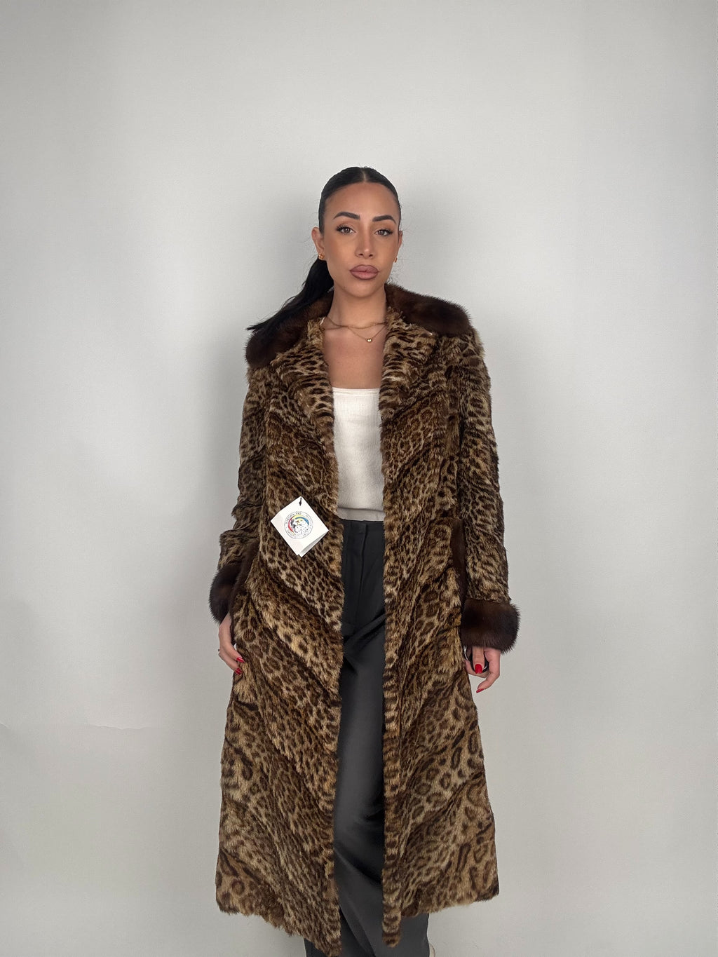 Cappotto in ocelot e visone N45