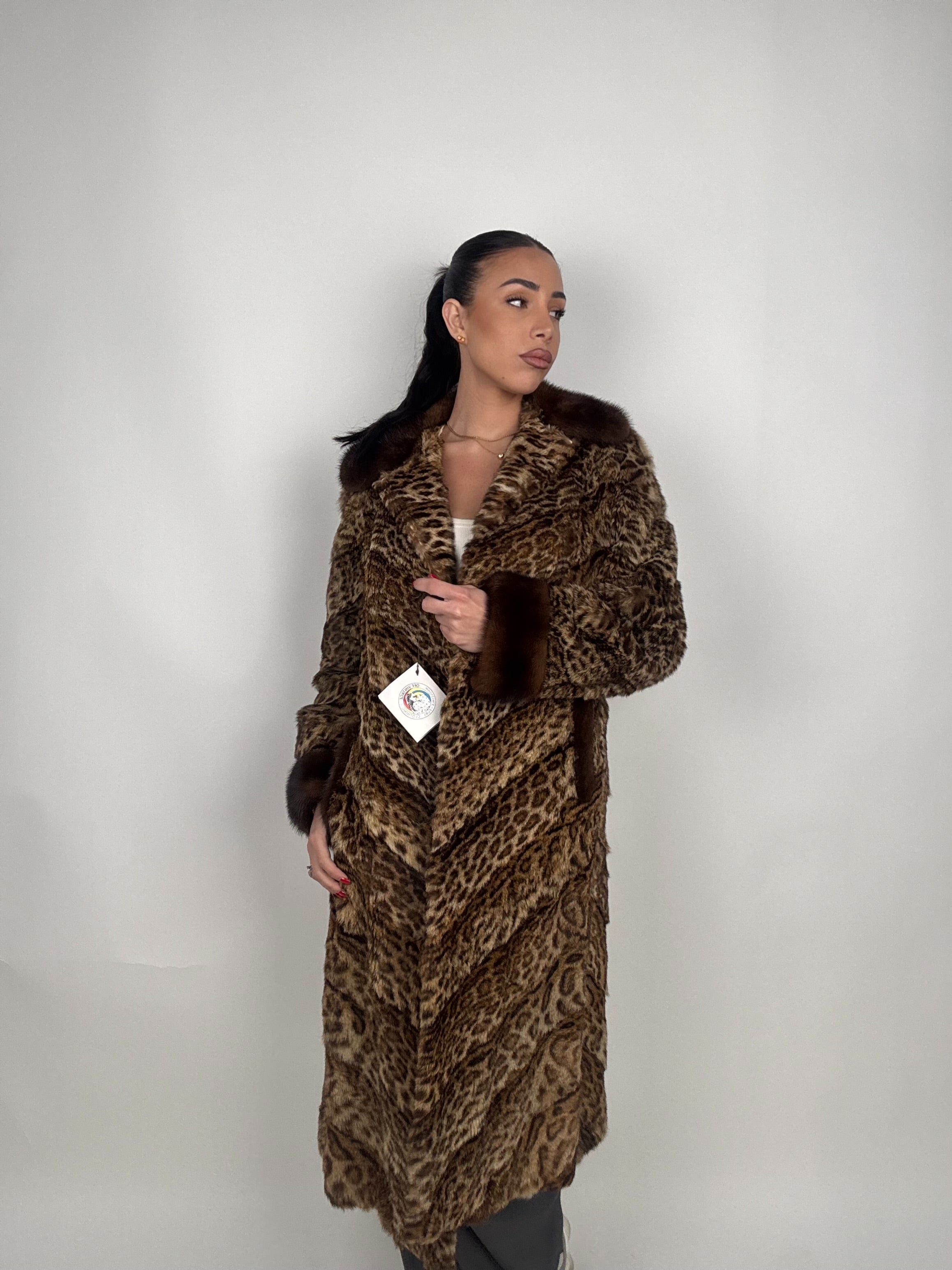 Cappotto in ocelot e visone N45