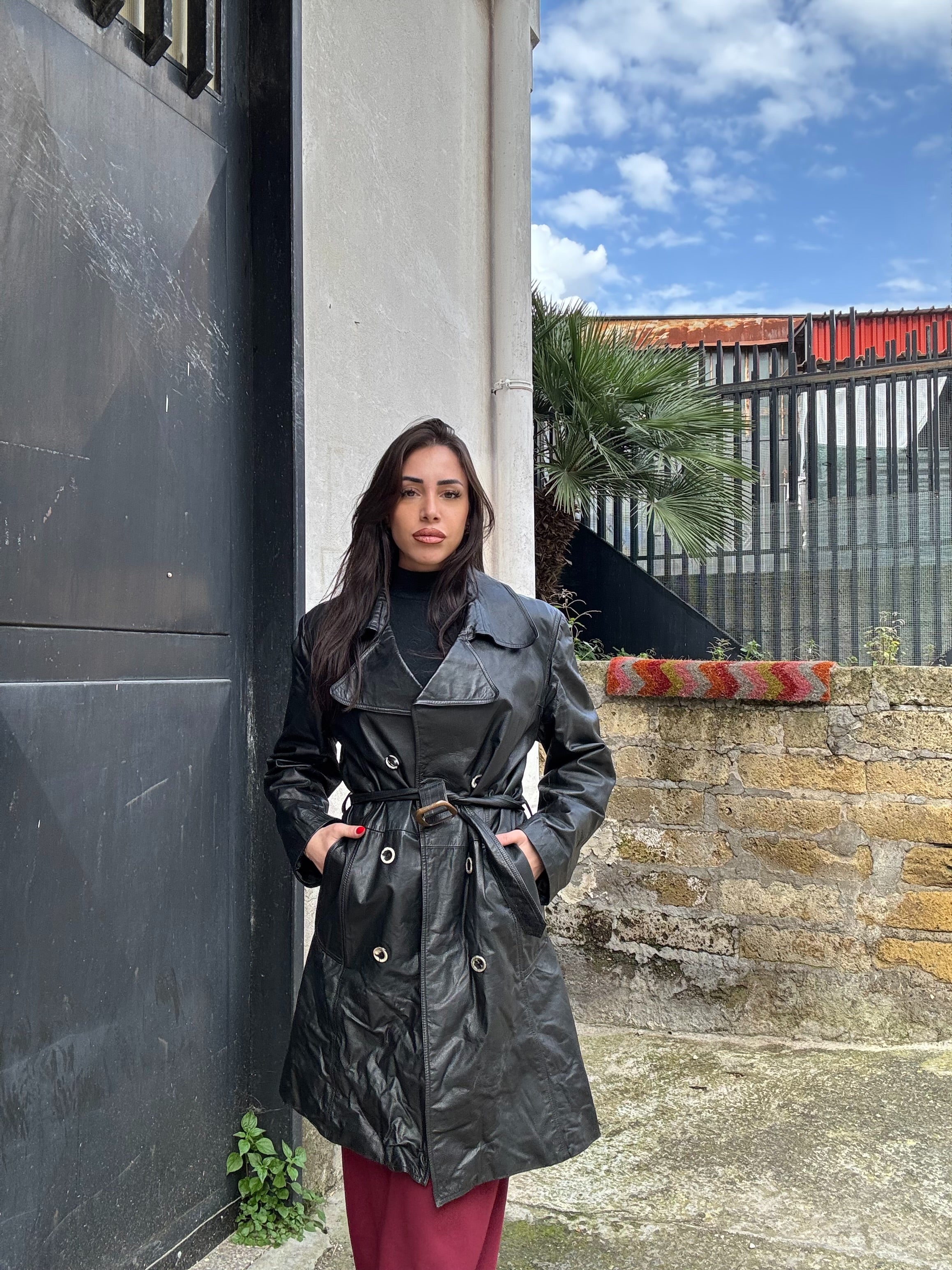 Trench in pelle