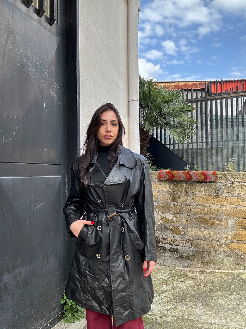 Trench in pelle