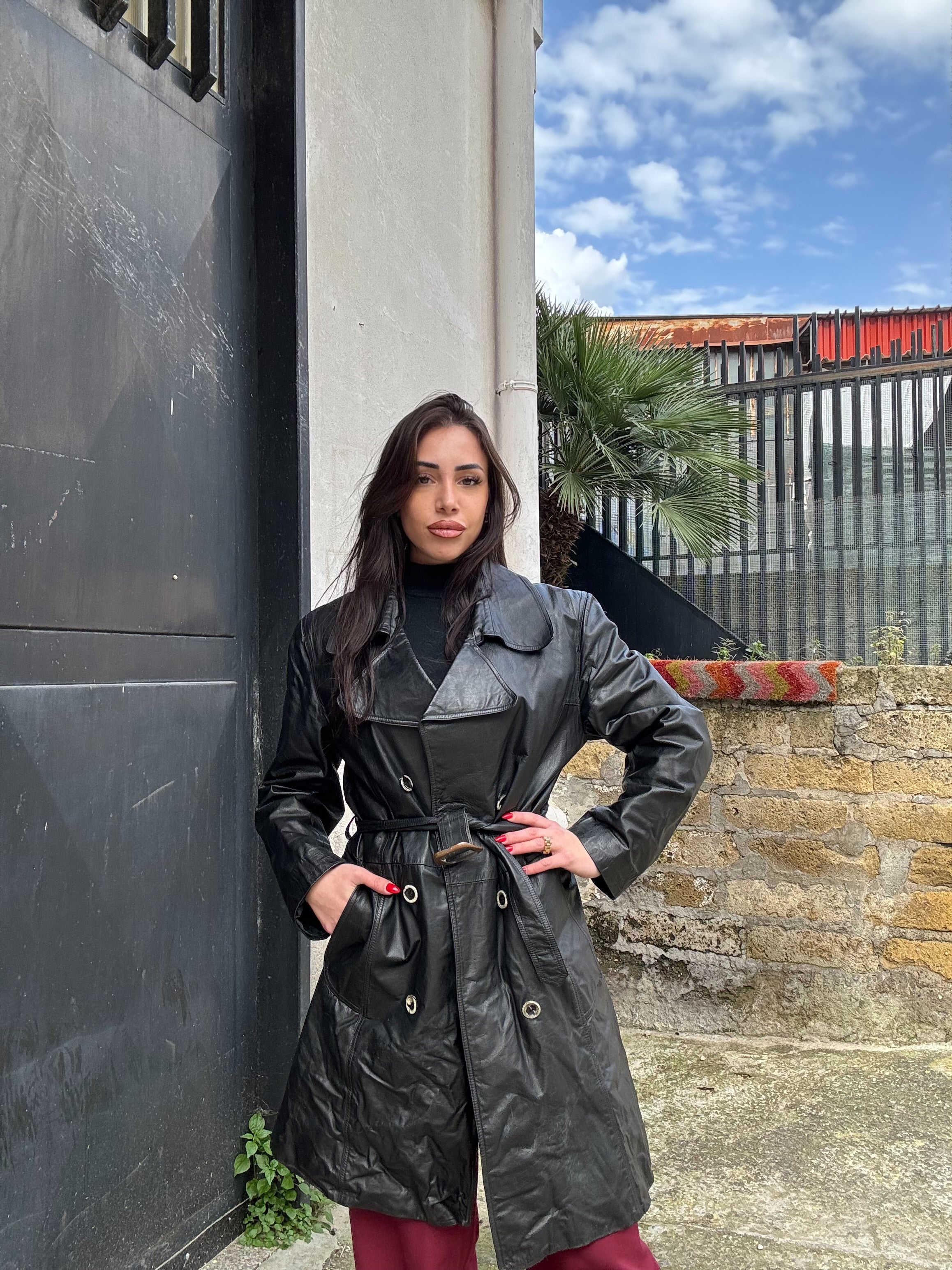 Trench in pelle