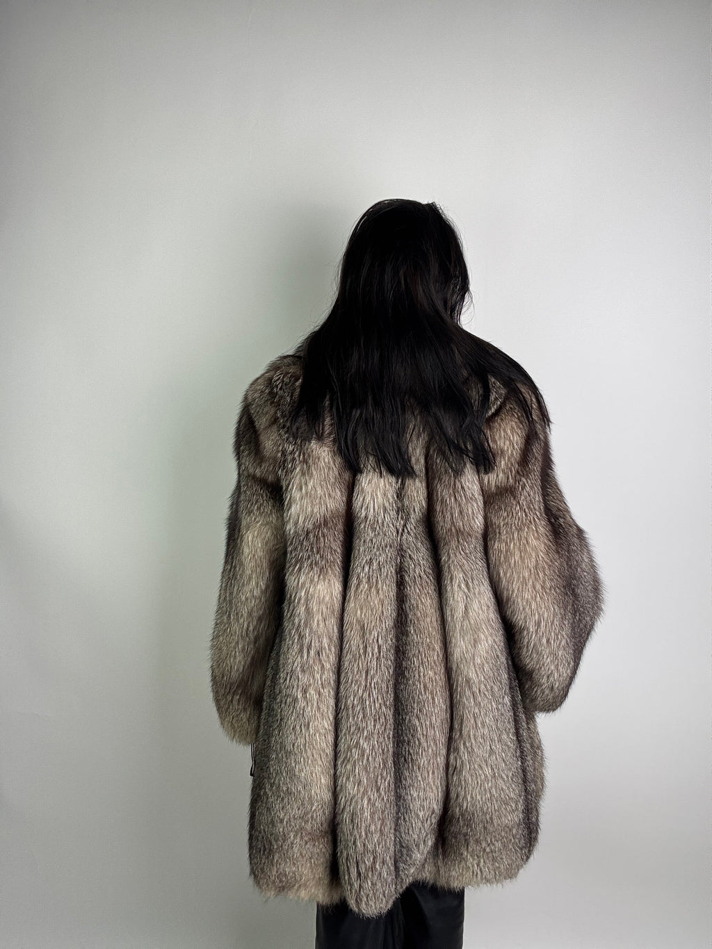 Giacca in volpe blue frost N33