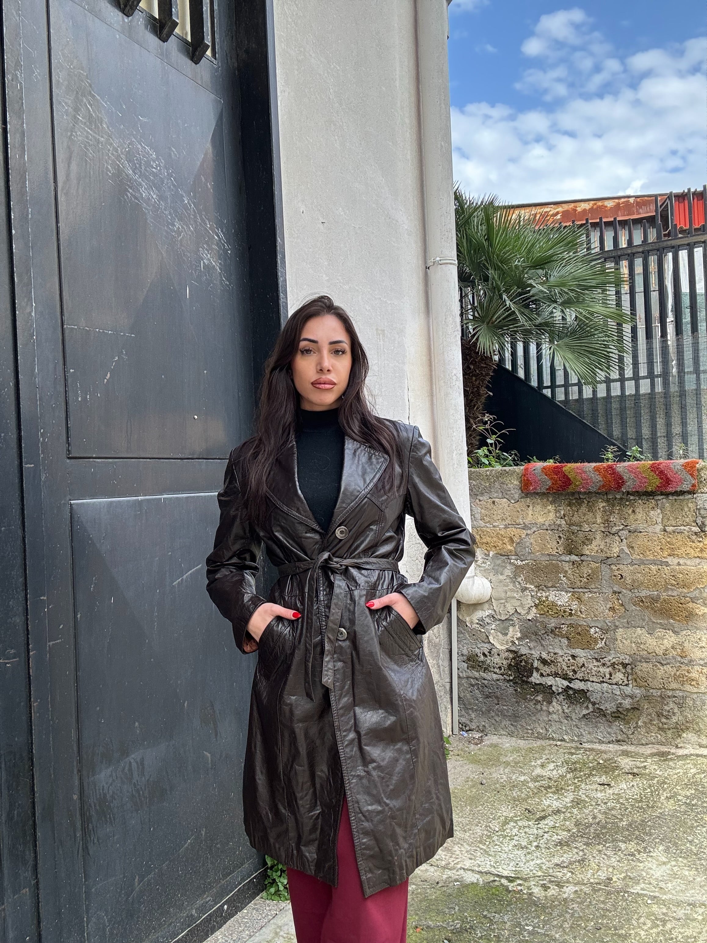 Trench in pelle