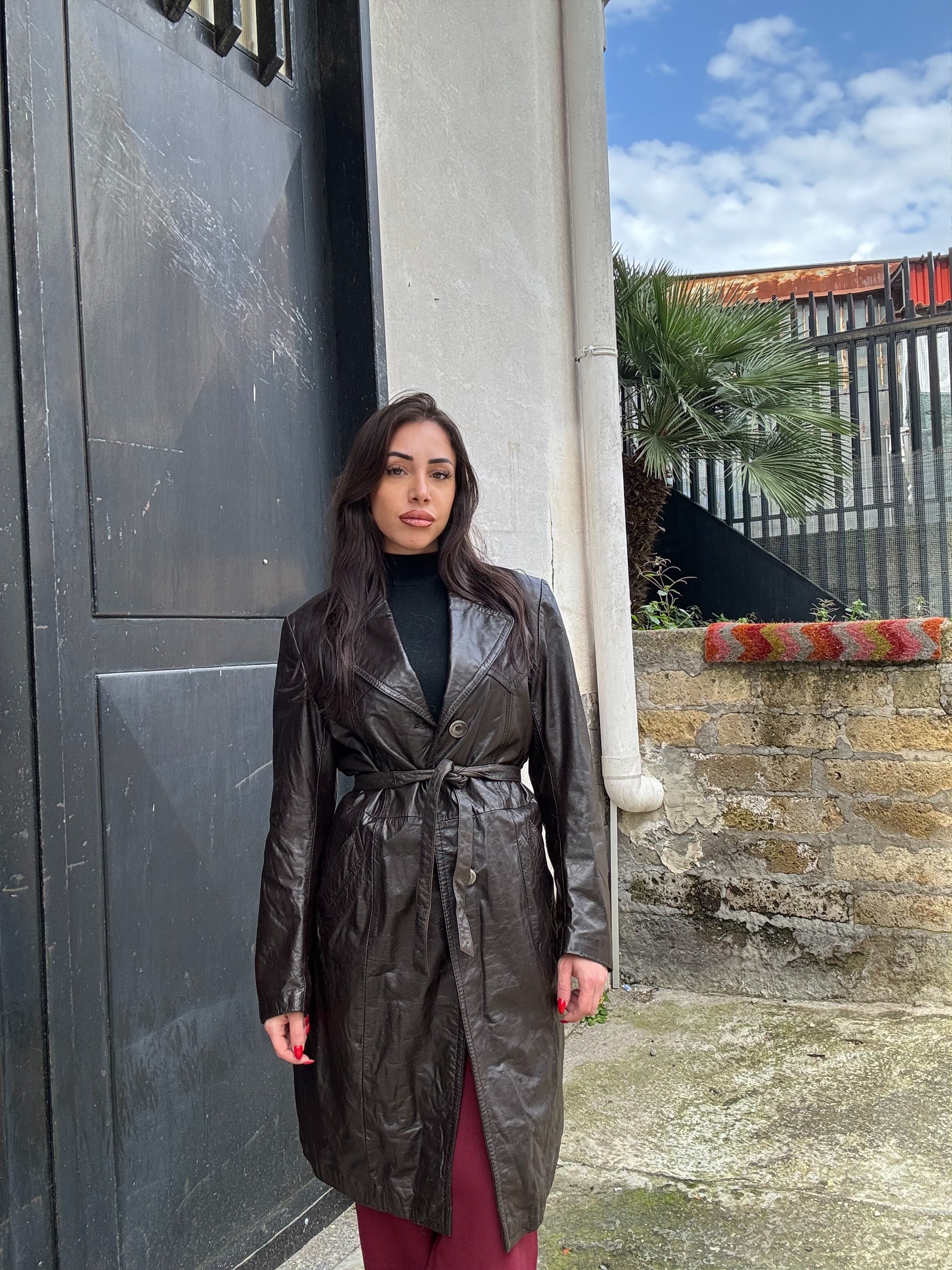 Trench in pelle
